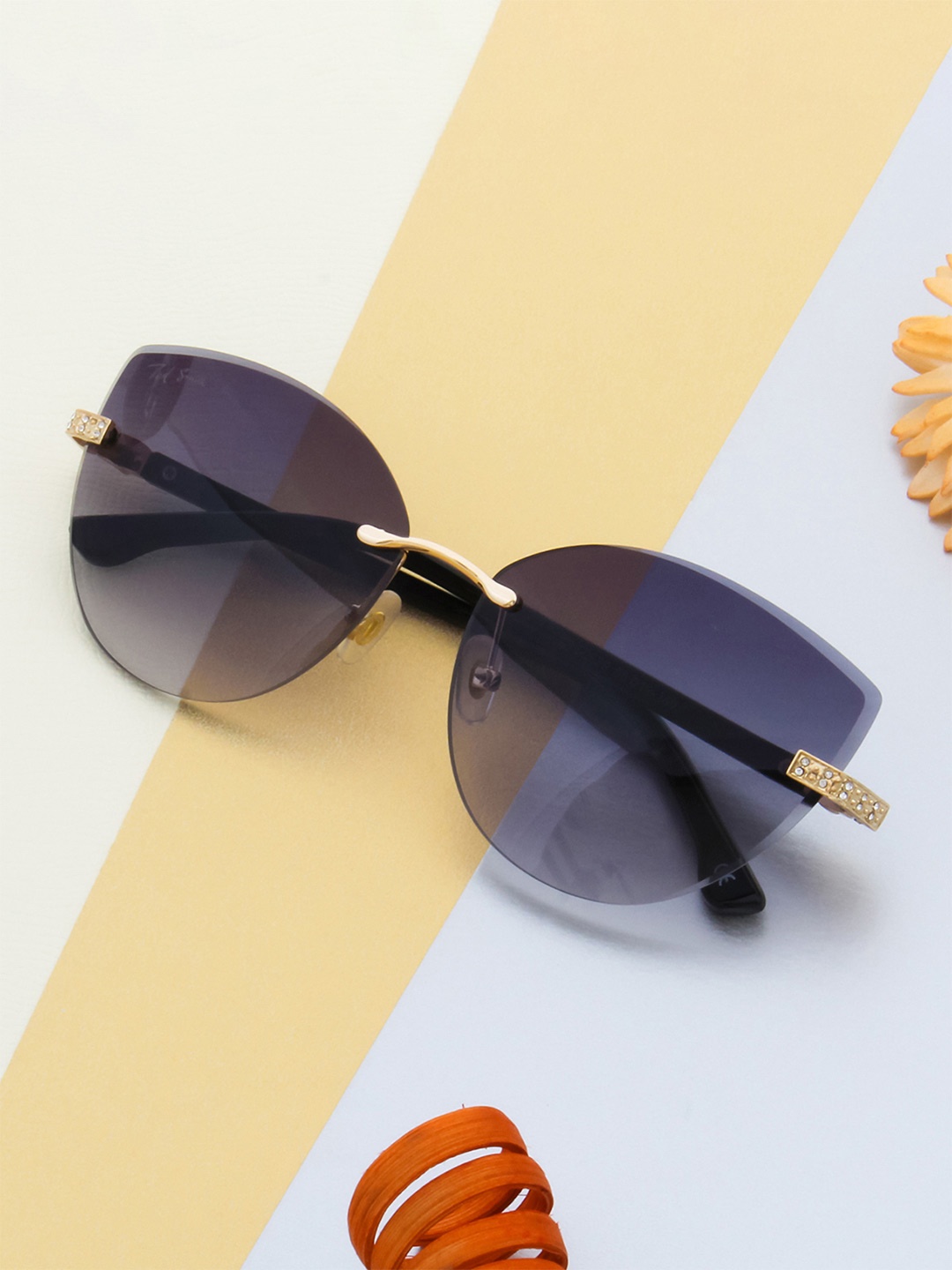 

Ted Smith Women Grey Cat Eye Sunglasses ELAN_C1