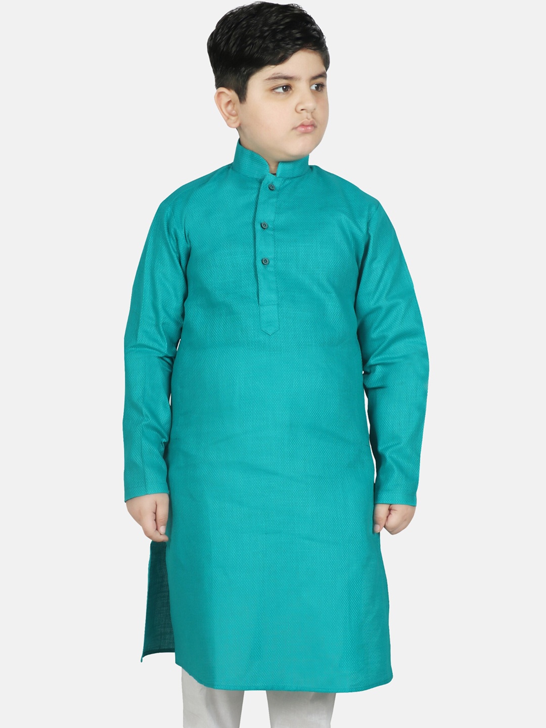 

SG YUVRAJ Boys Teal Thread Work Kurta