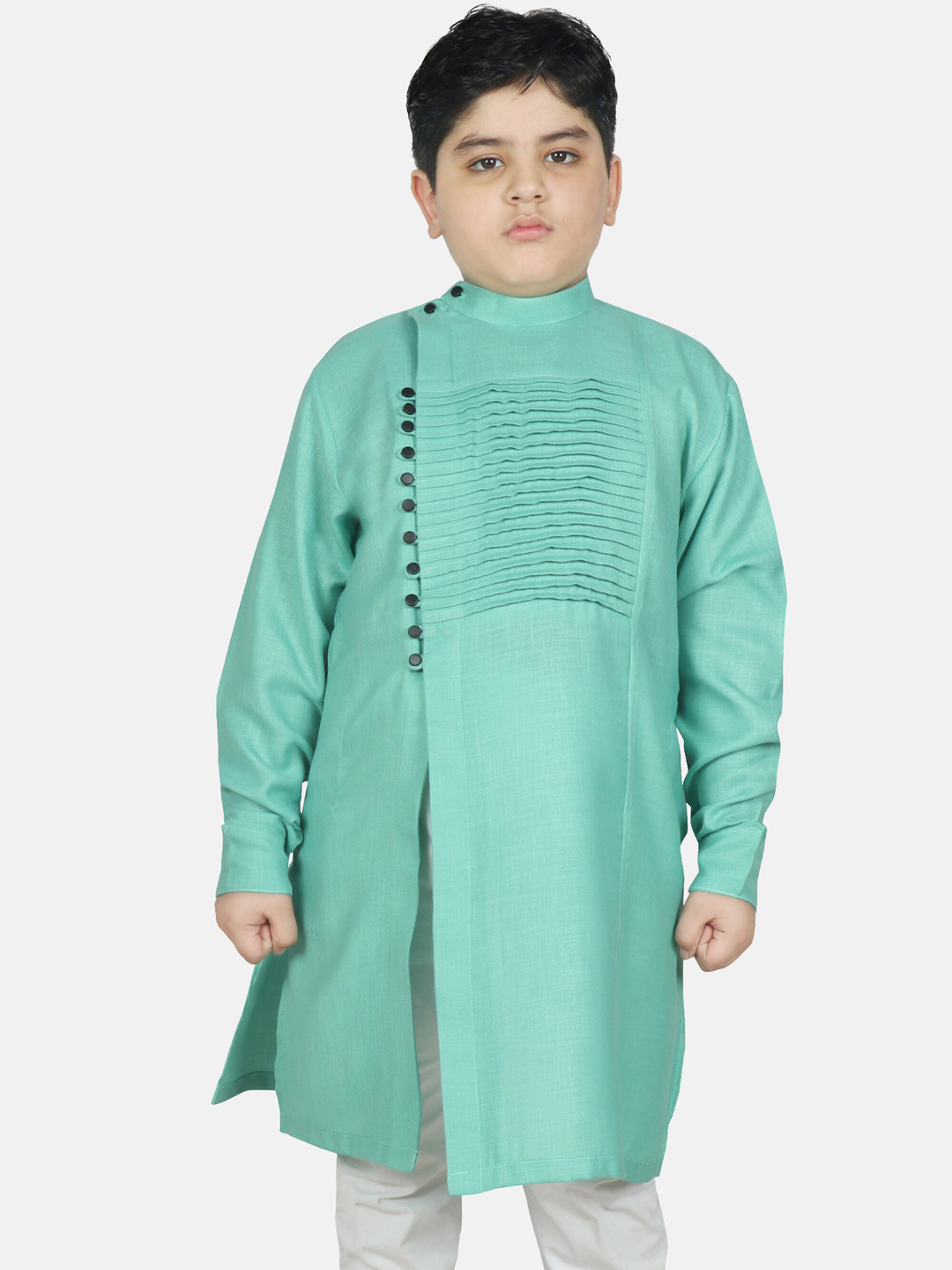 

SG YUVRAJ Boys Green Thread Work Kurta