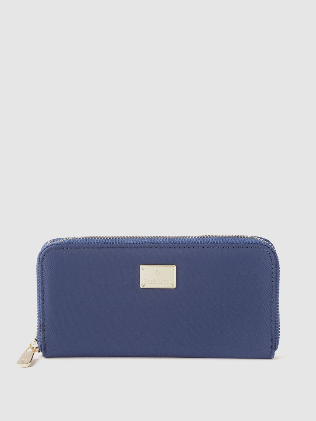 

Van Heusen Women Navy Blue Solid Zip Around Wallet