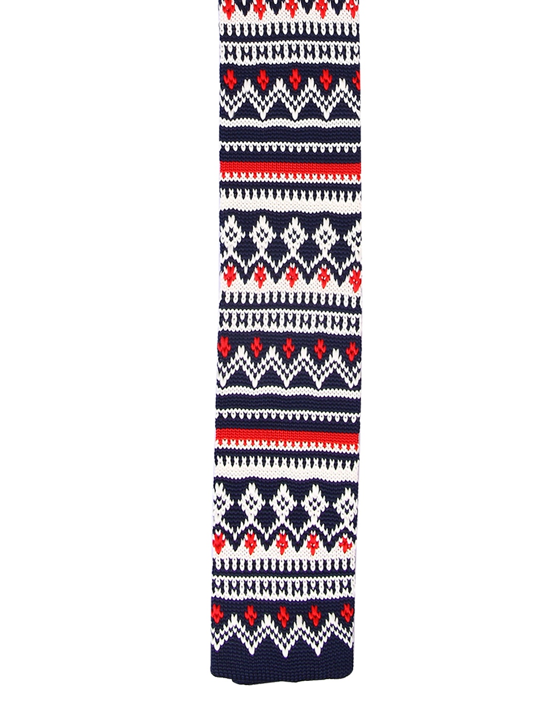 

Tossido Navy & White Knitted Tie, Navy blue