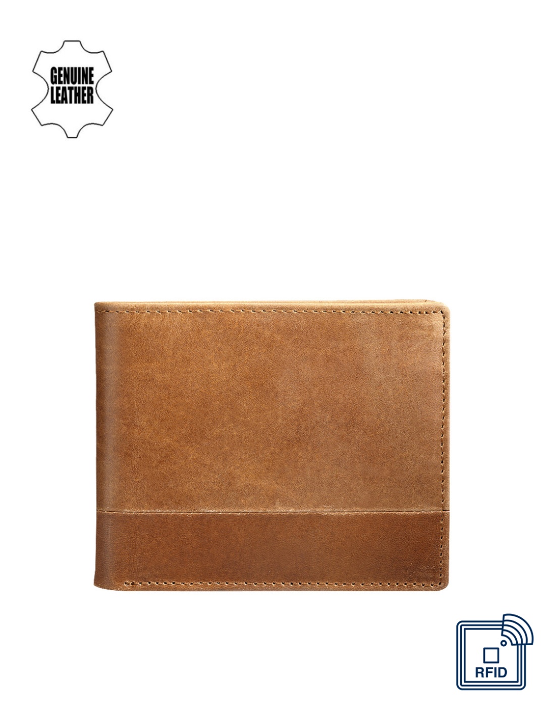

Teakwood Leathers Men Tan Brown Genuine Leather Wallet