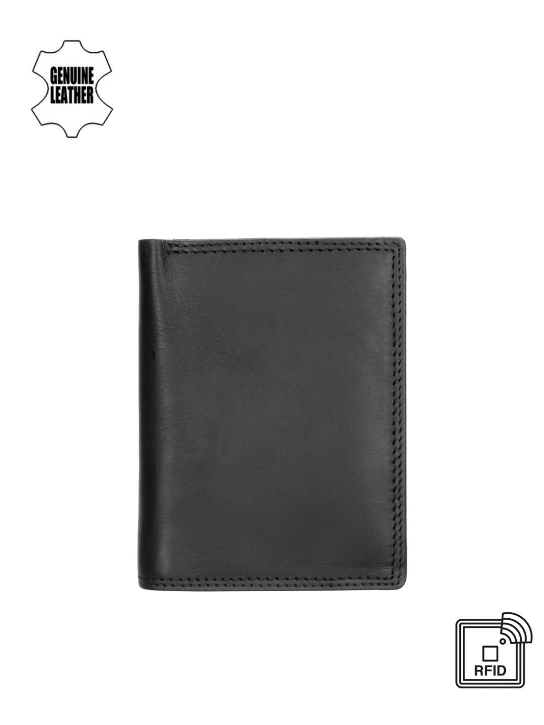 

Teakwood Leathers Men Black Genuine Leather Wallet