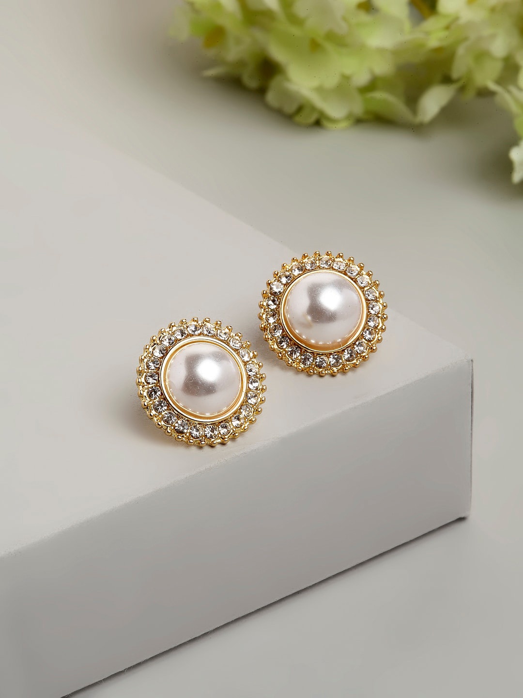

Ferosh Gold-Toned Contemporary Studs Earrings