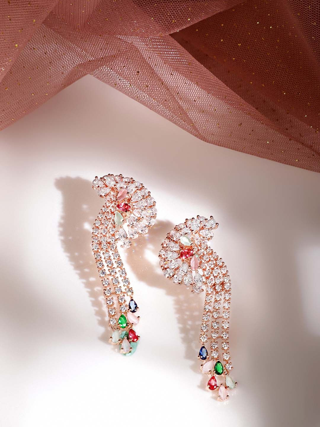 

Rubans Gold-Toned Contemporary Ear Cuff Earrings