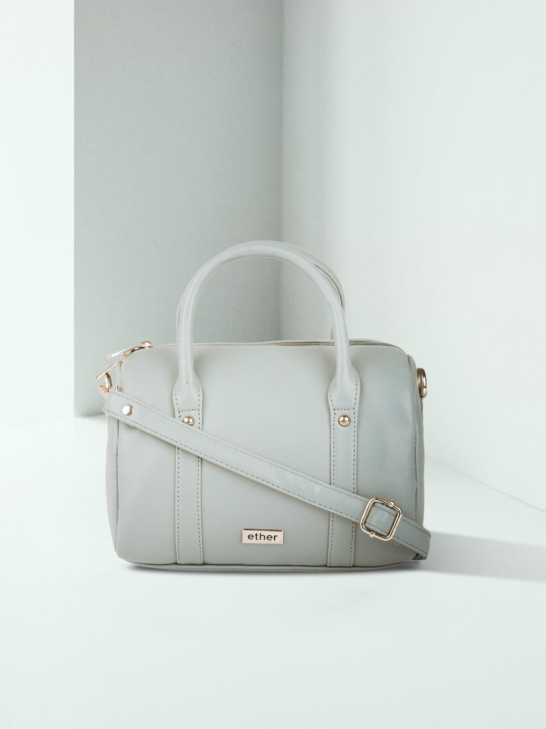 

ether Blue Structured Handheld Bag
