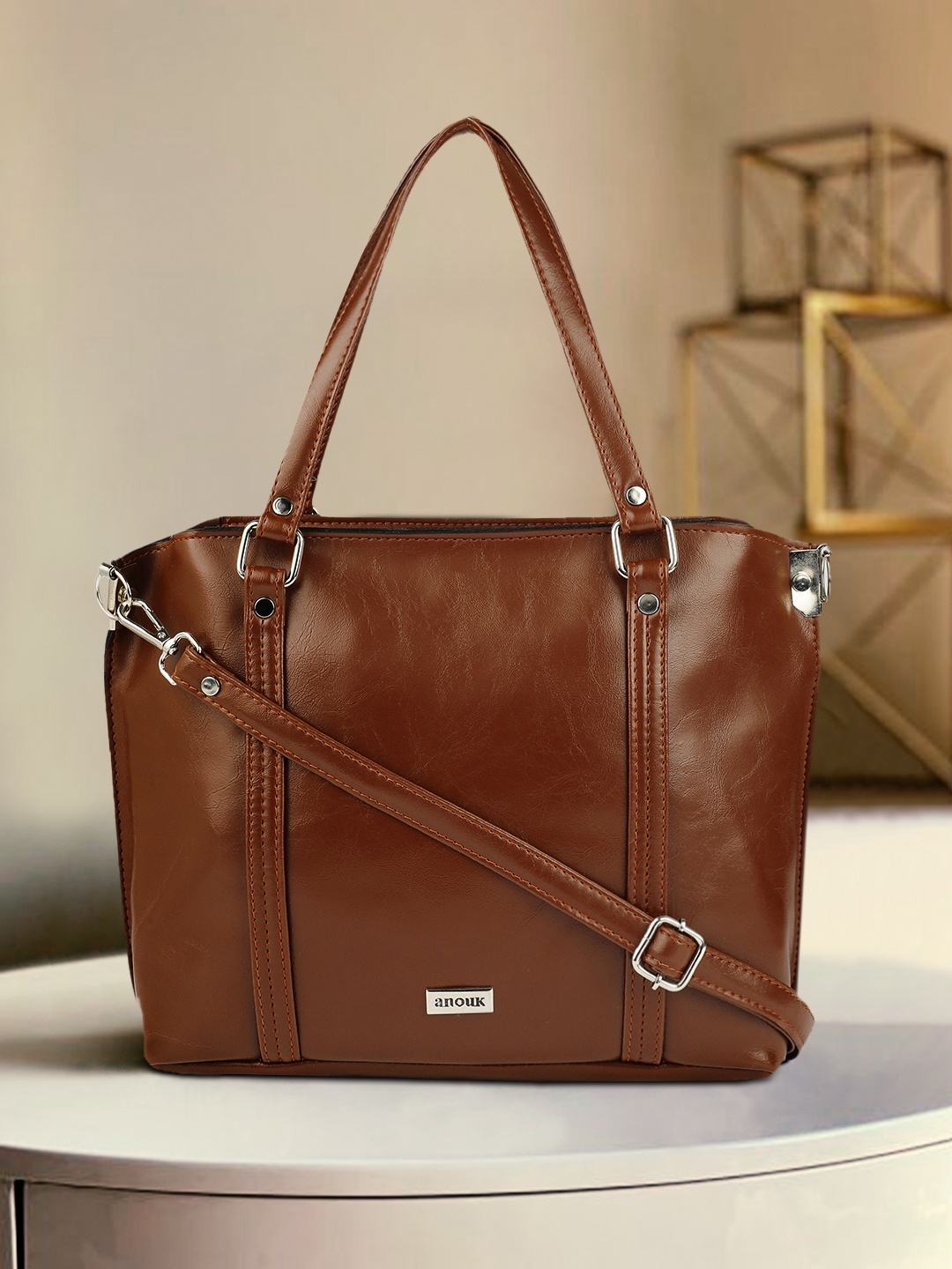 

Anouk Brown Solid Shoulder Bag