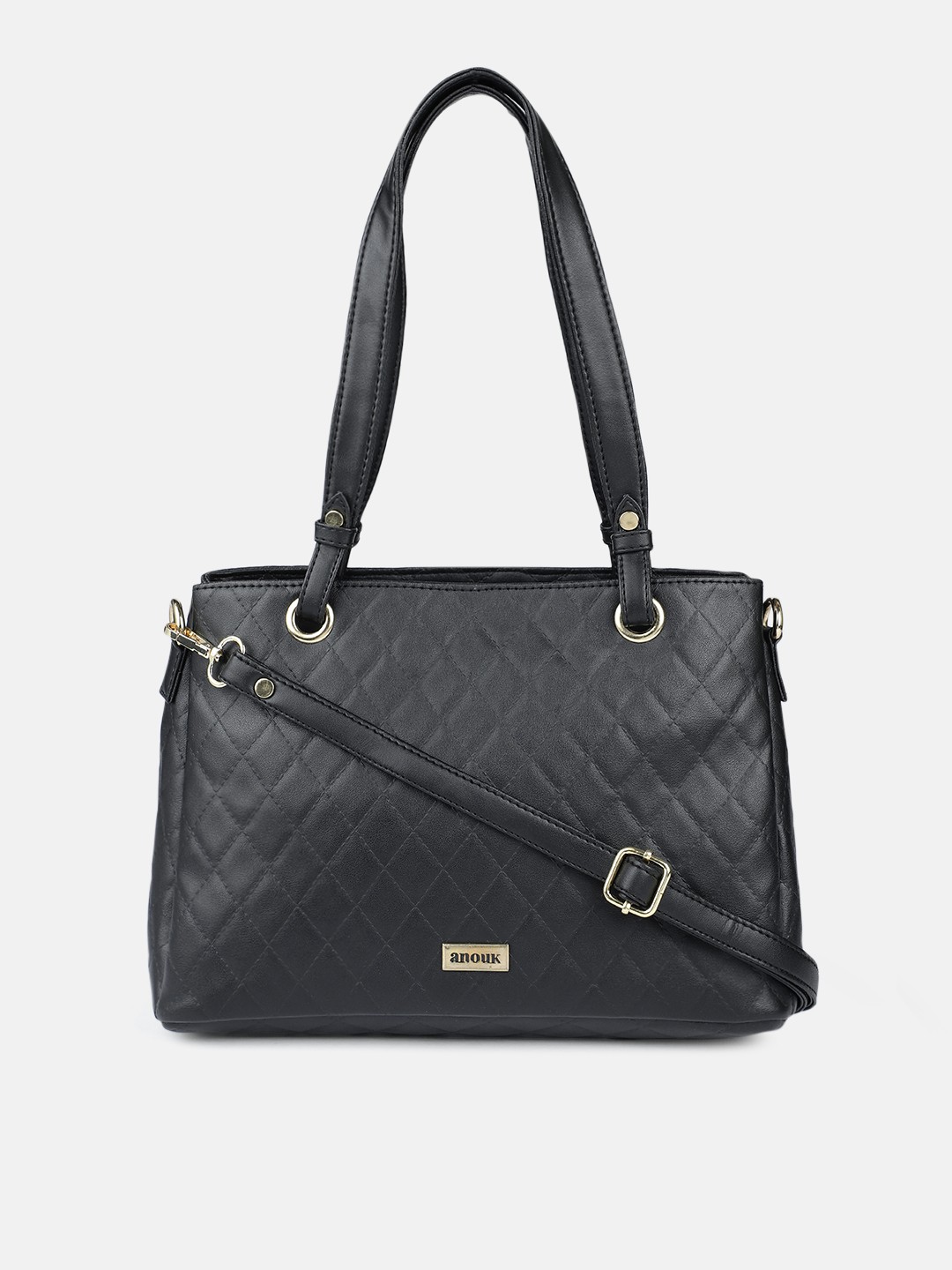 

Anouk Black Quilted Shoulder Bag