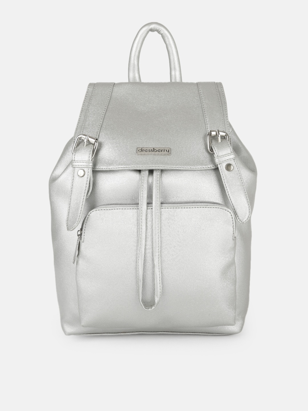 

DressBerry Women Silver-Toned Solid Backpack