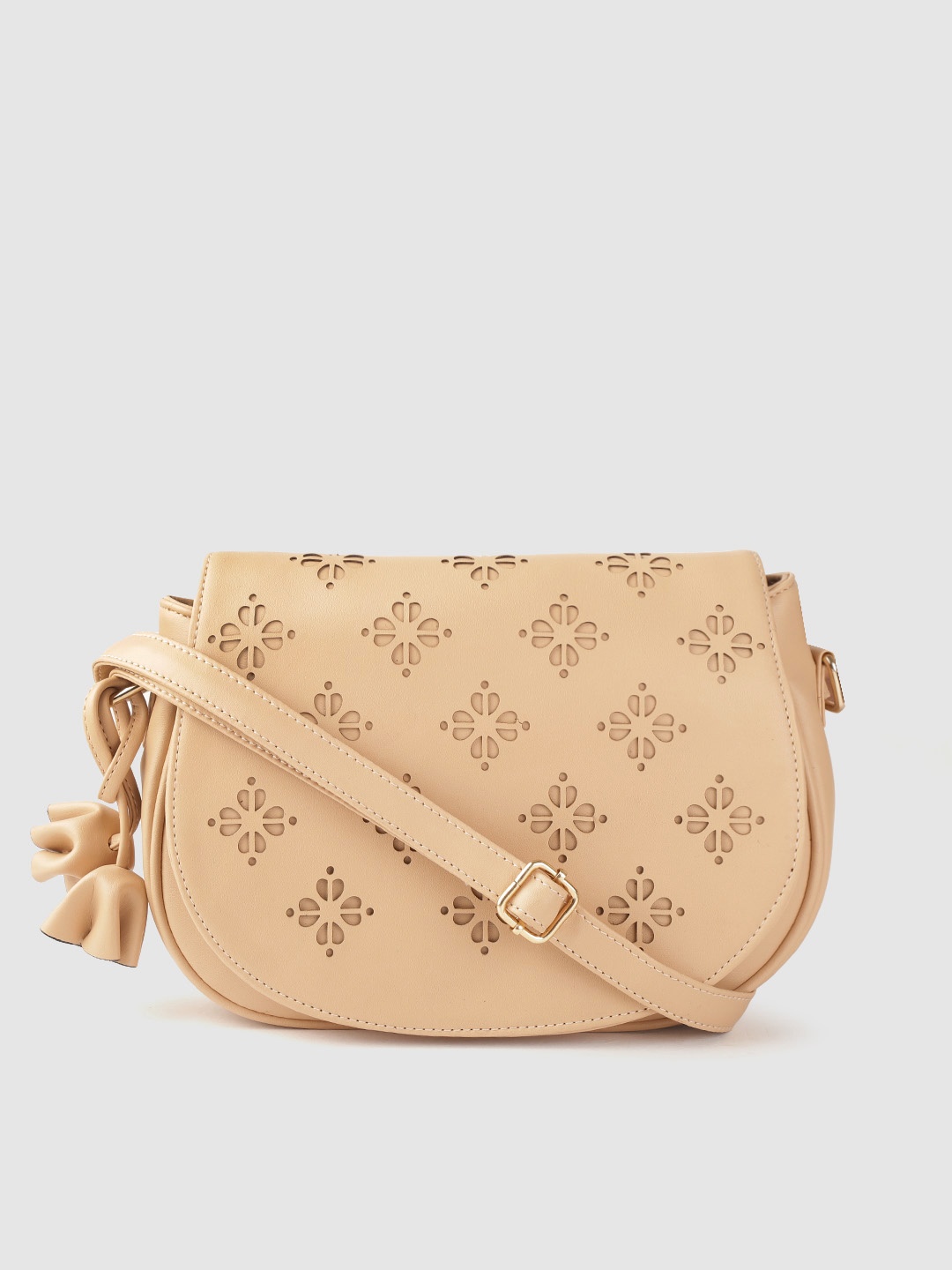 

Anouk Beige Laser Cut Sling Bag