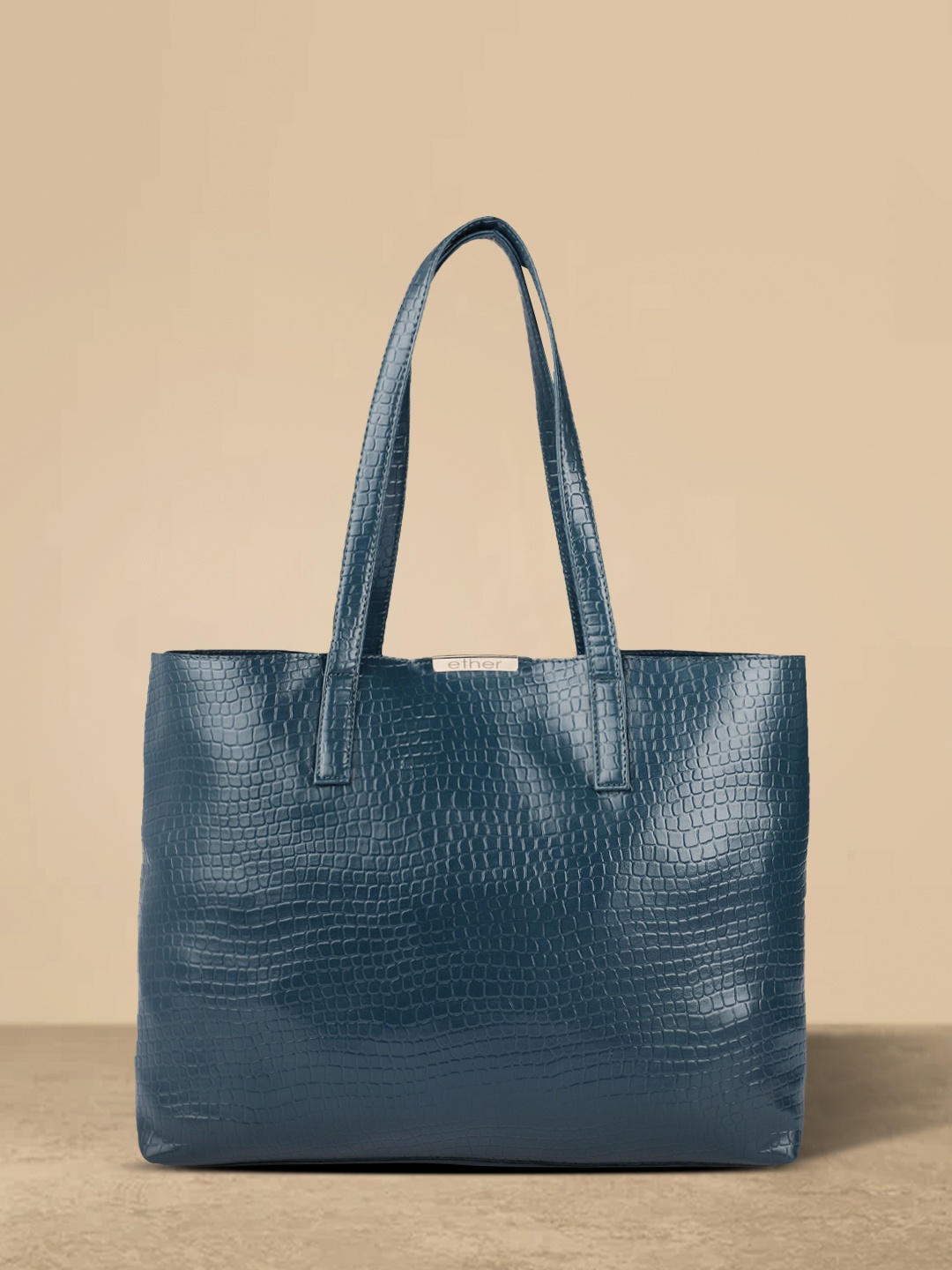 

ether Teal Structured Shoulder Bag