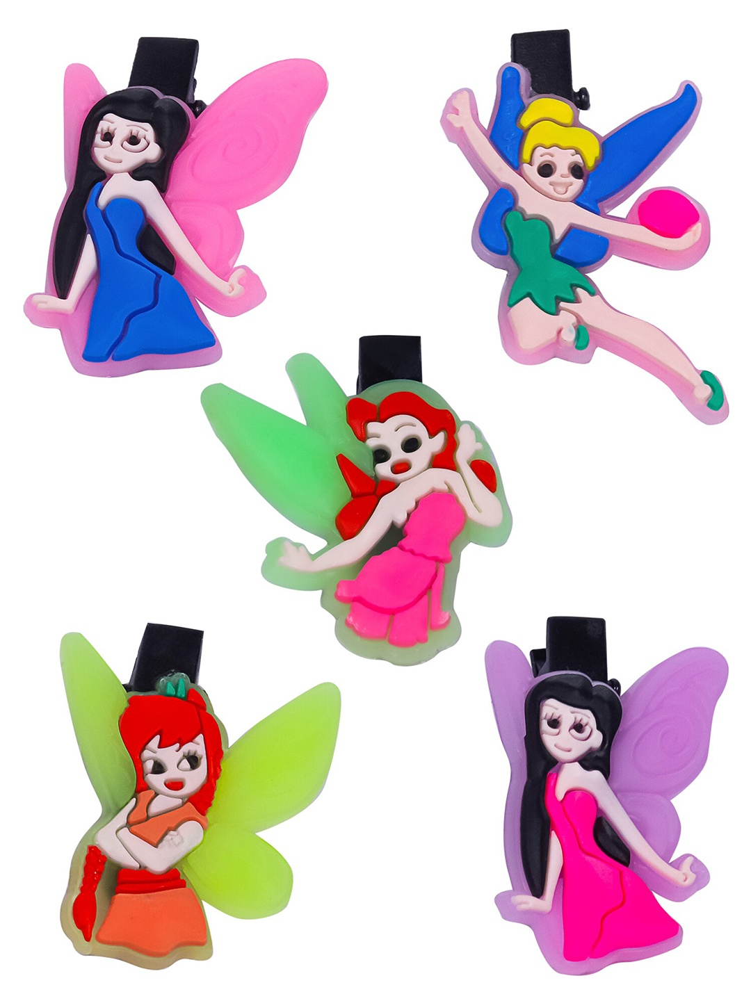 

Spiky Kids Set Of 5 Metal Tic Tac Hair Clips, Pink