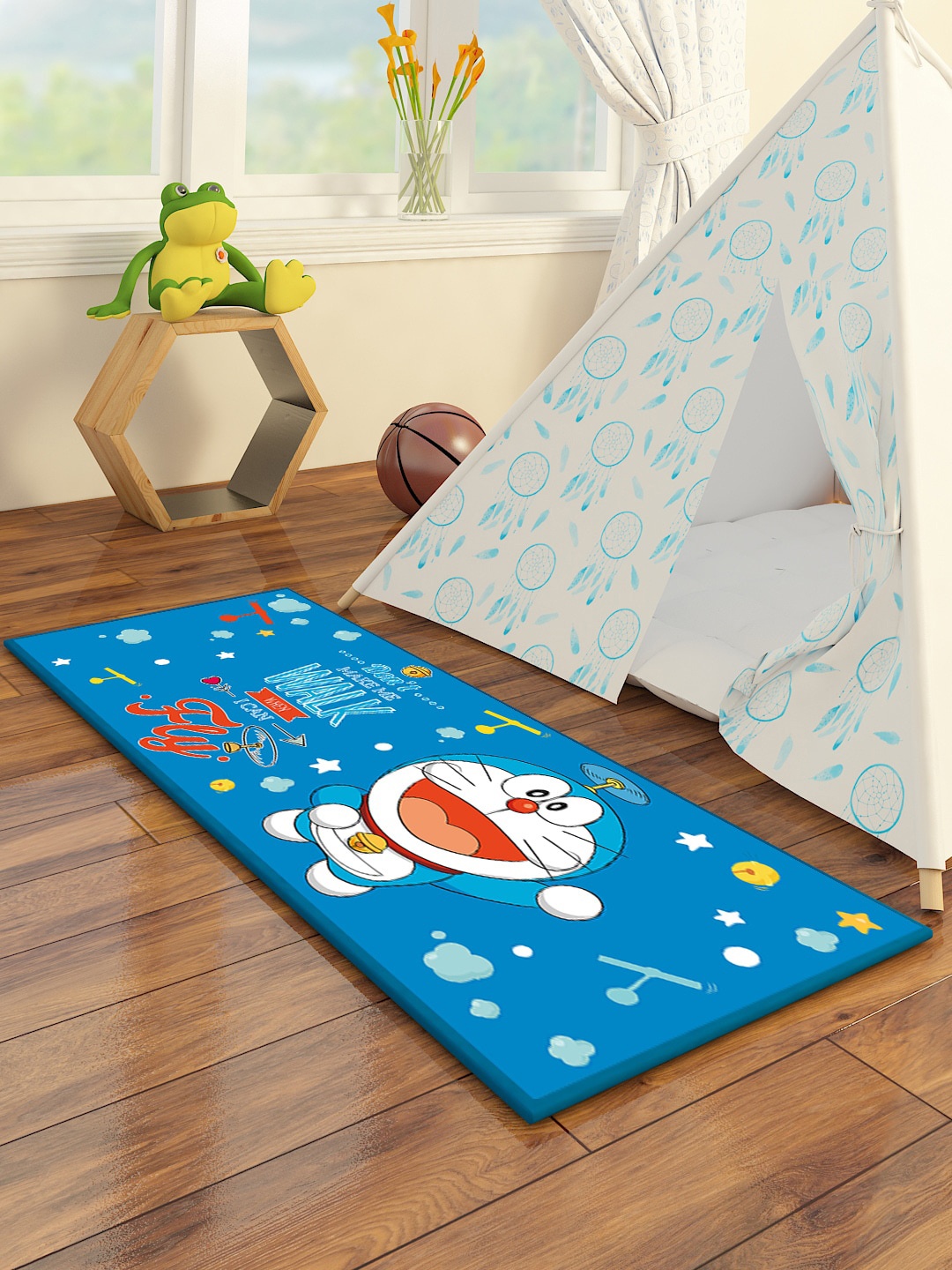

Athom Trendz Blue Doraemon Printed Runner