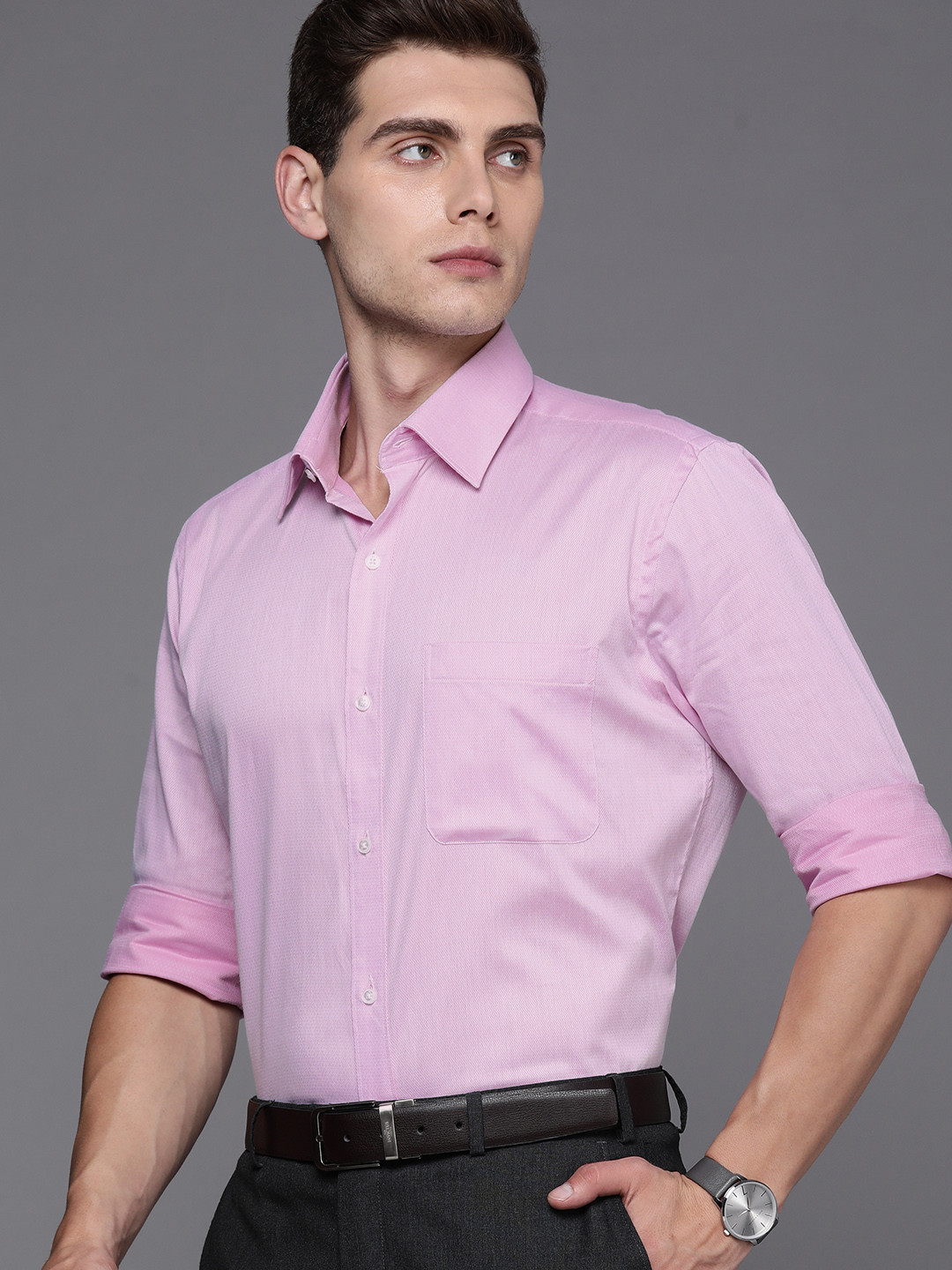 

Raymond Men Pink Slim Fit Formal Shirt