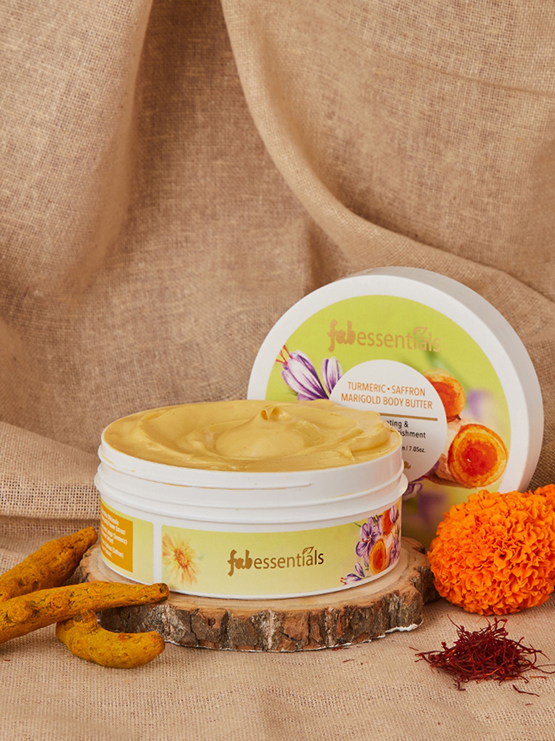 

fabessential Turmeric Saffron Marigold Body Butter - 200 g, White