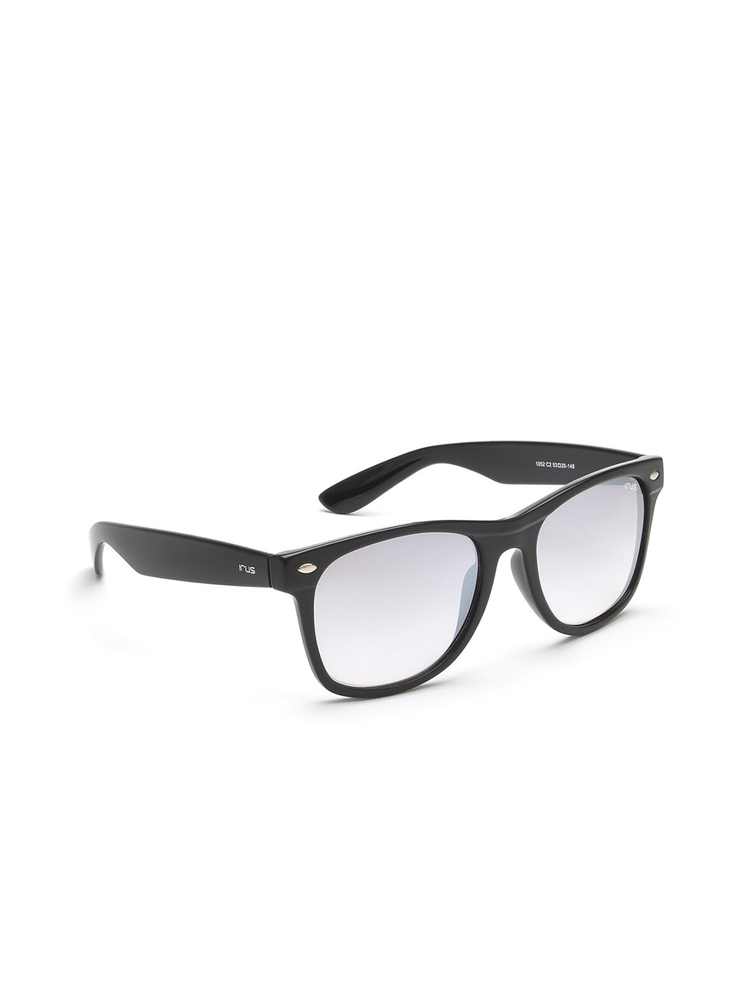 

IRUS by IDEE Men Clear Lens & Black Square Sunglasses, White