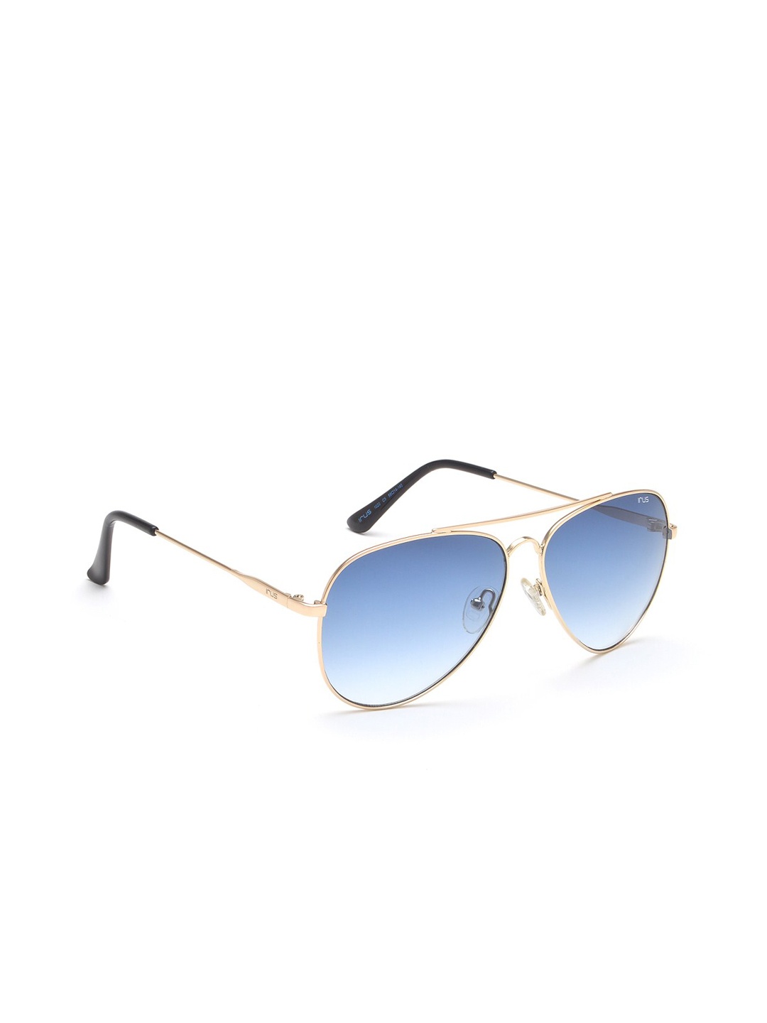 

IRUS by IDEE Unisex Blue Lens & Gold-Toned Aviator Sunglasses IRS1020C5SG