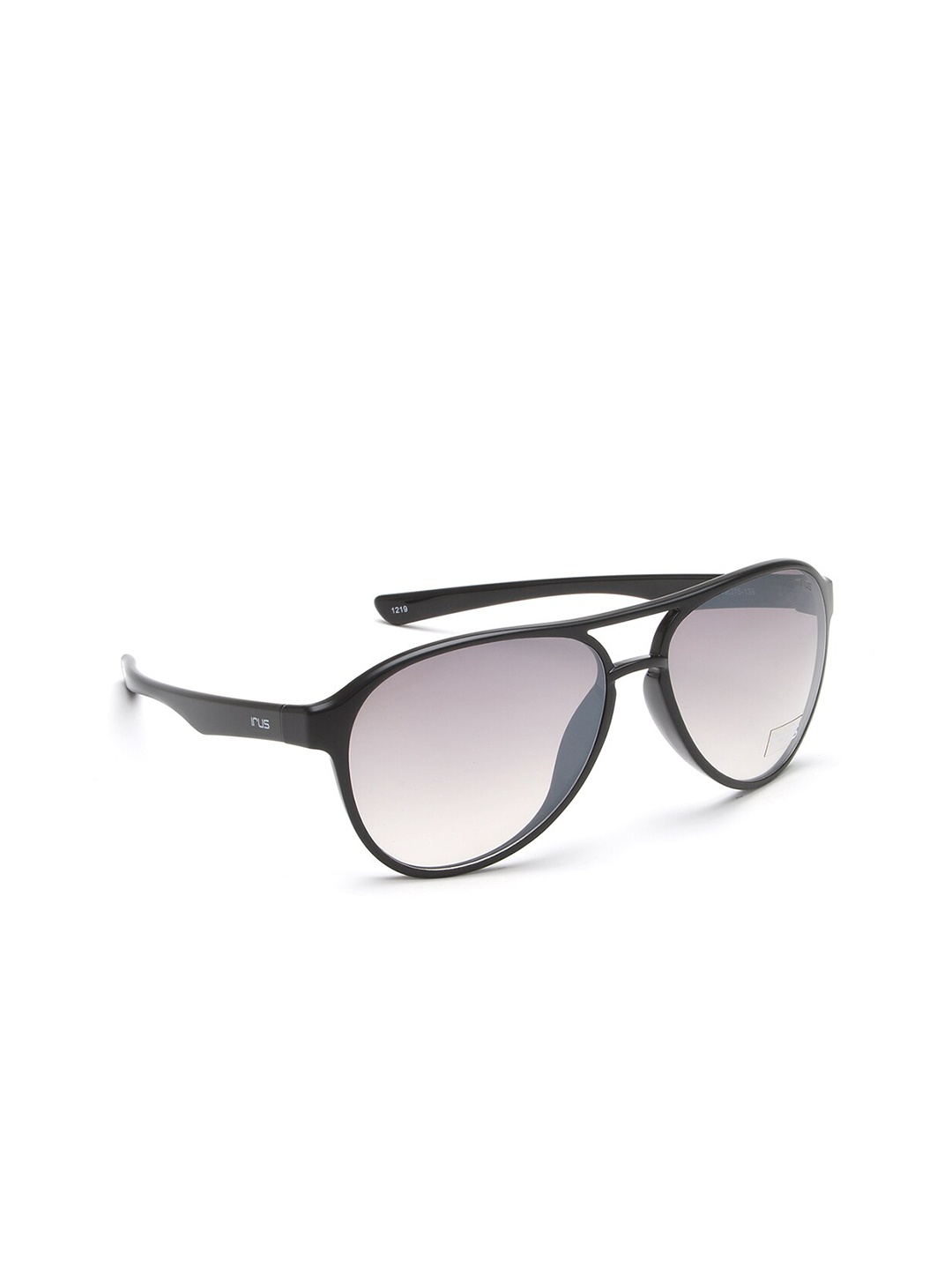 

IRUS by IDEE Men Clear Lens & Black Aviator Sunglasses IRS1038C1SG