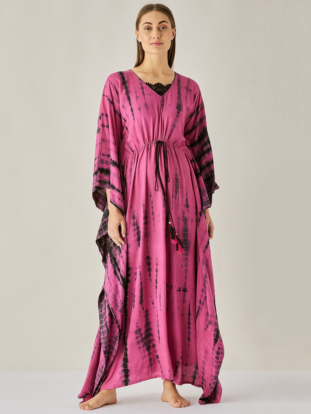 

The Kaftan Company Purple Tie Dye Maxi Kaftan