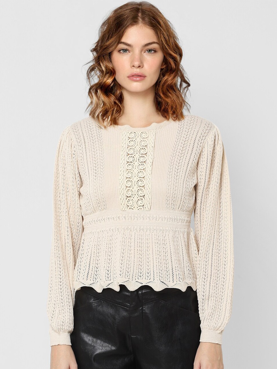 

ONLY Beige Regular Top