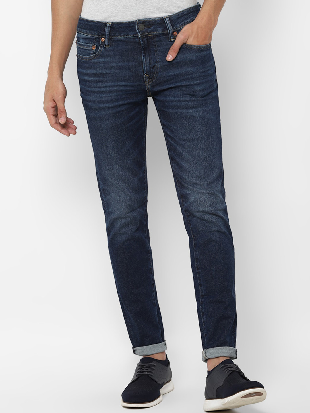 

AMERICAN EAGLE OUTFITTERS Men Blue Slim Fit Light Fade Jeans