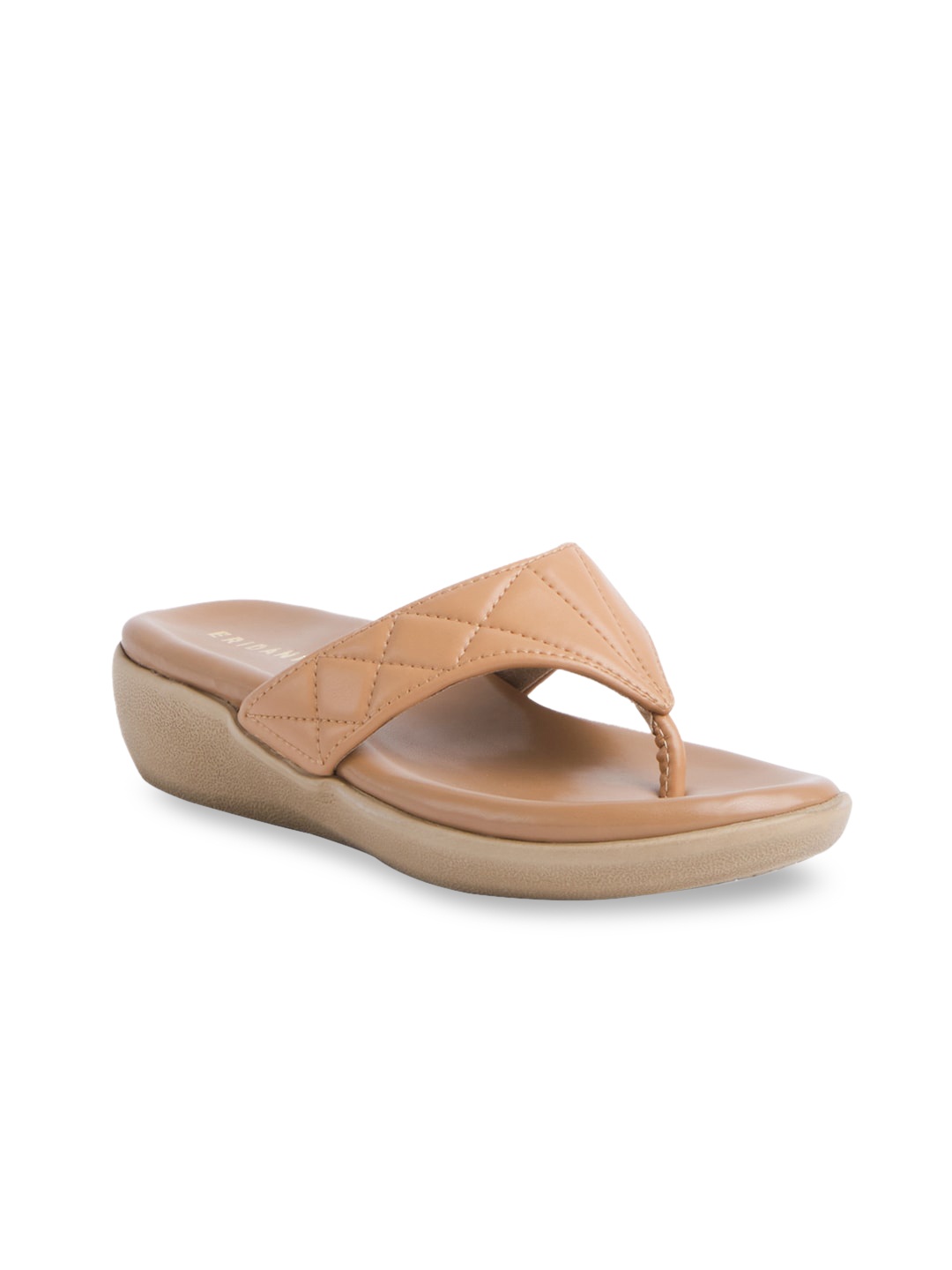 

ERIDANI Women Beige Open Toe Flats with Bows
