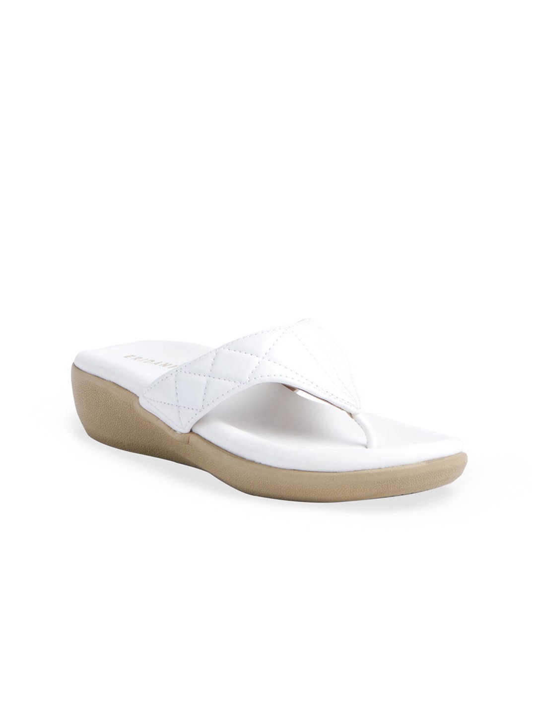 

ERIDANI Women White Open Toe Flats