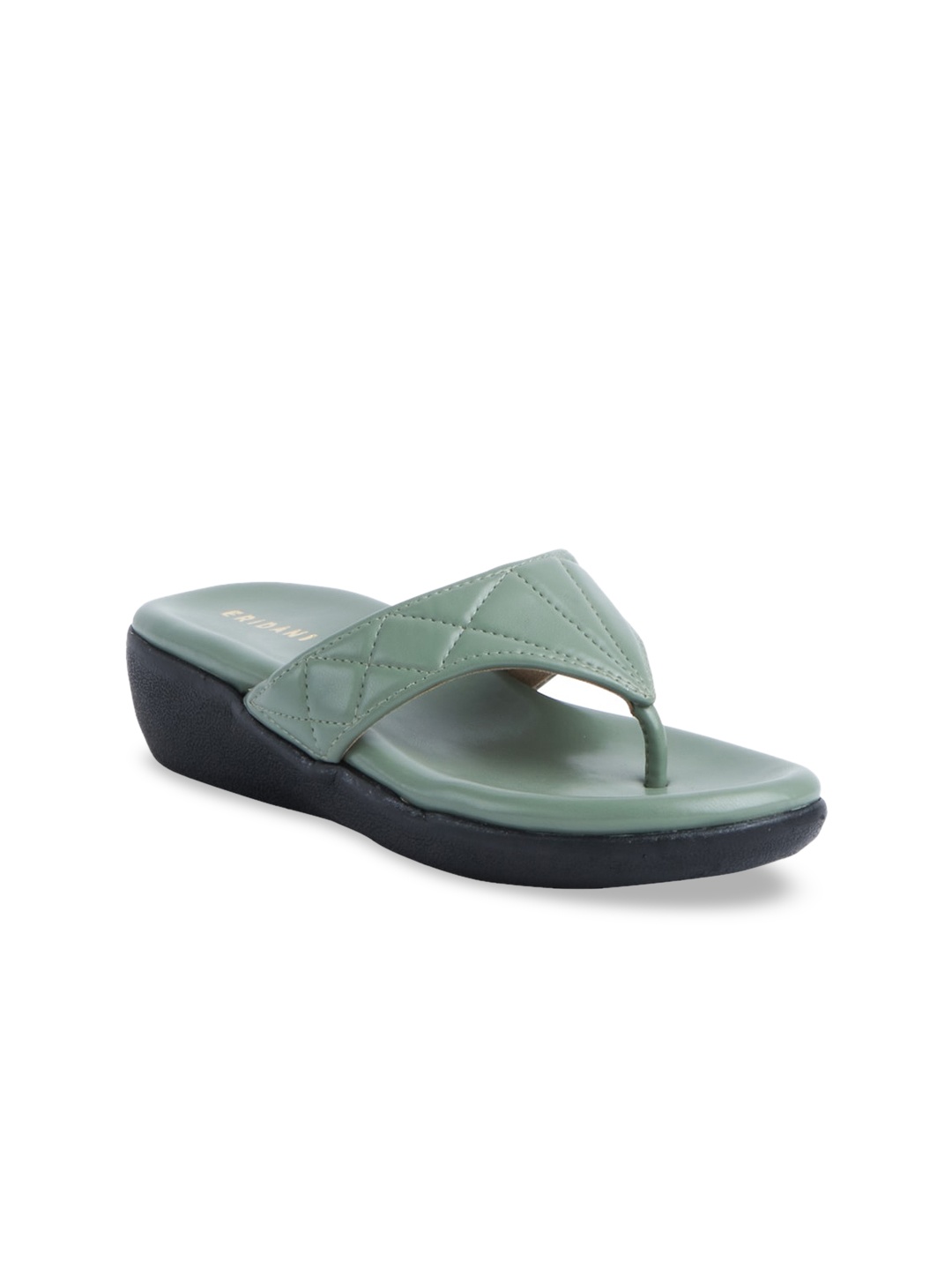 

ERIDANI Women Green Open Toe Flats