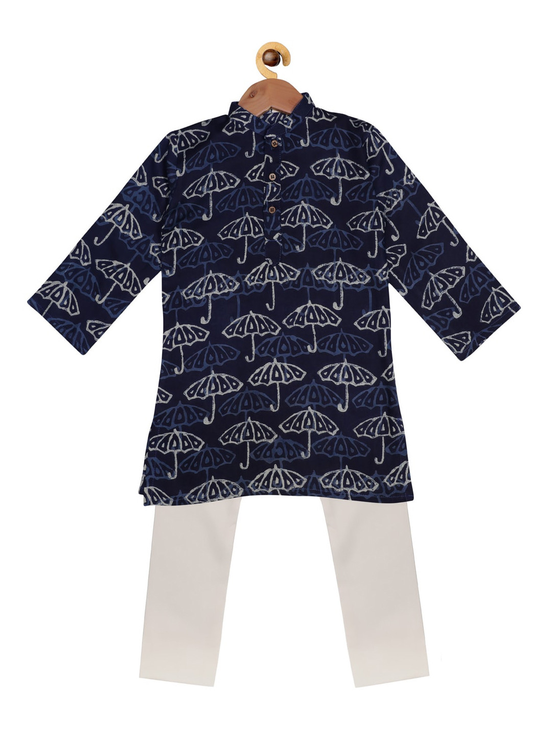

SOULFULLY INDIAN Boys Blue Printed Kurta with Pyjamas