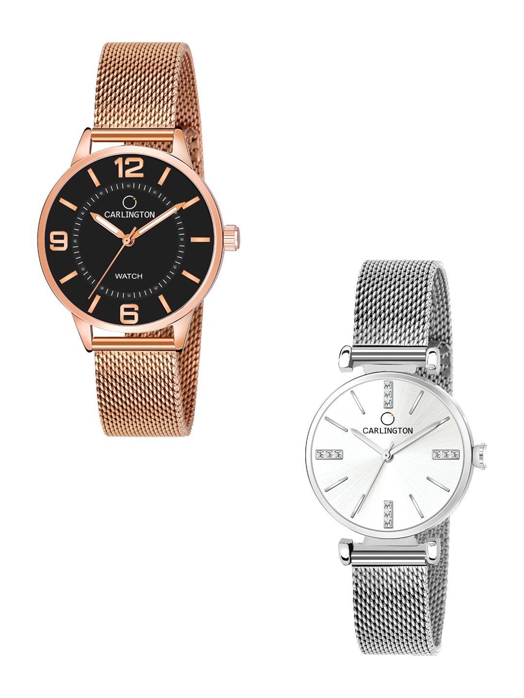 

CARLINGTON Women Set Of 2 Watches CT2002-CT2011, Rose gold