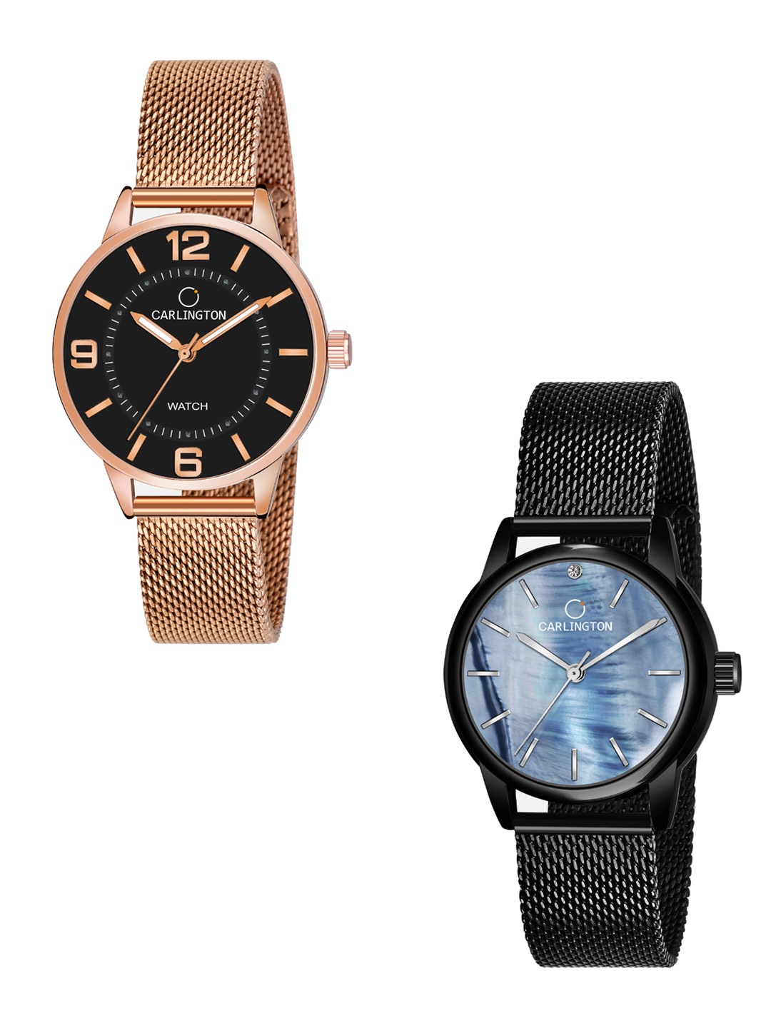 

CARLINGTON Women Set Of 2 Watches CT2002-CT2010, Rose gold