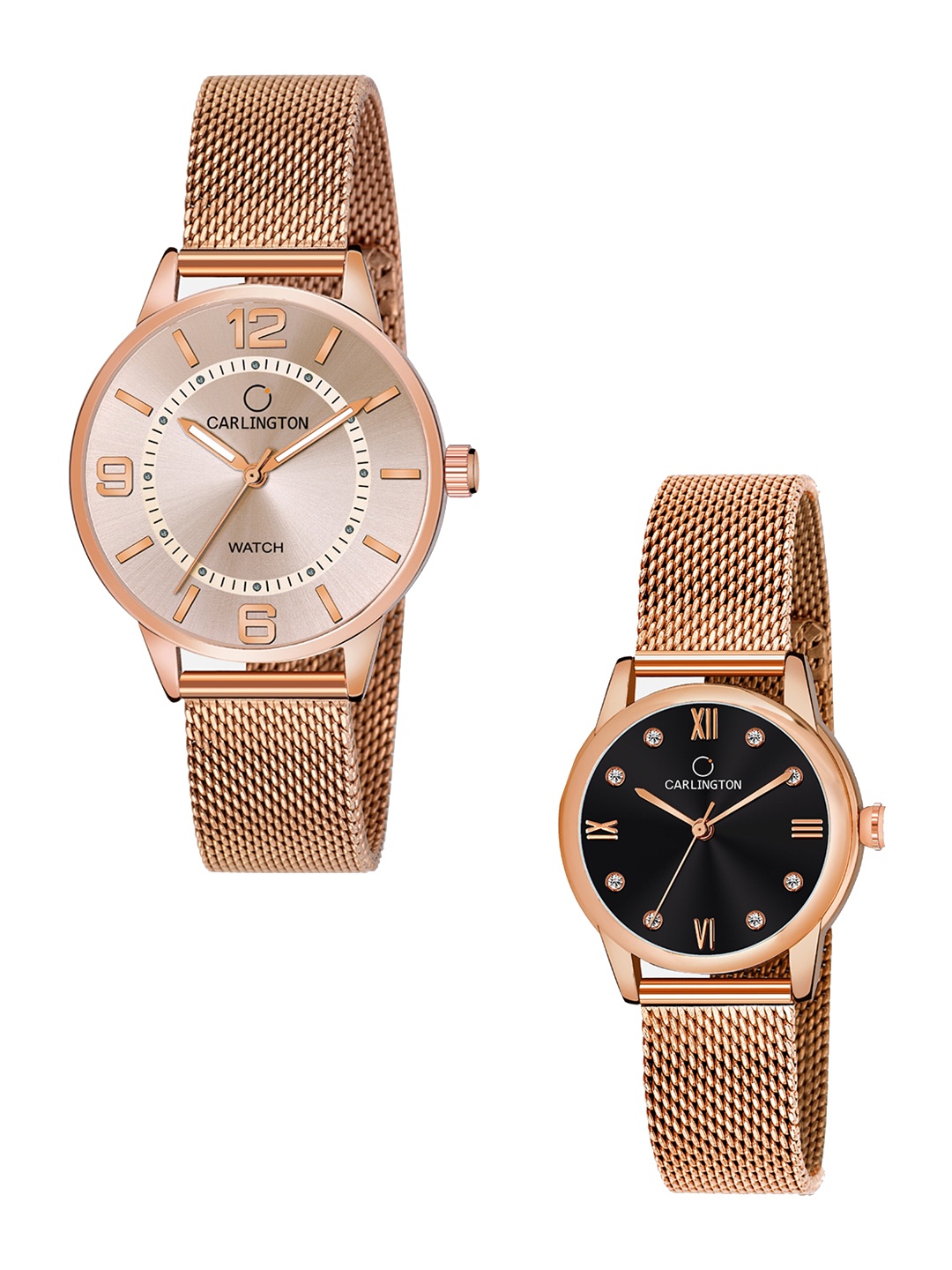 

CARLINGTON Women Multicoloured Dial & Multicoloured Stainless Steel Bracelet Style Straps Analogue Watch, Multi