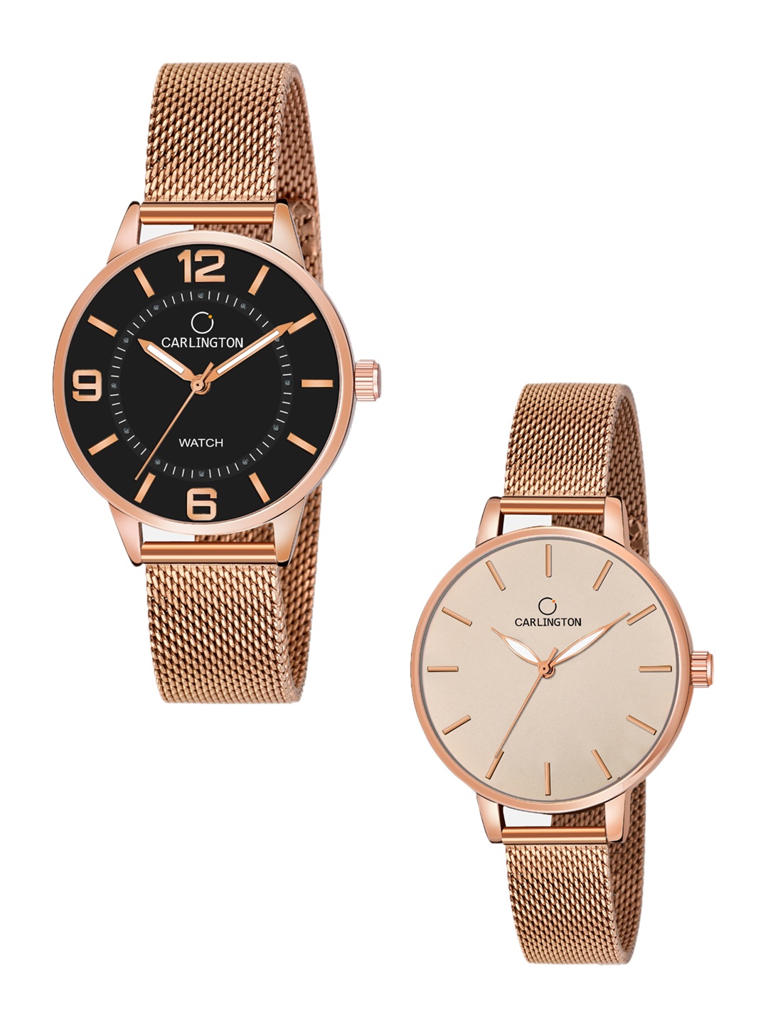 

CARLINGTON Women Multicoloured Dial & Multicoloured Stainless Steel Bracelet Style Straps Analogue Watch, Multi