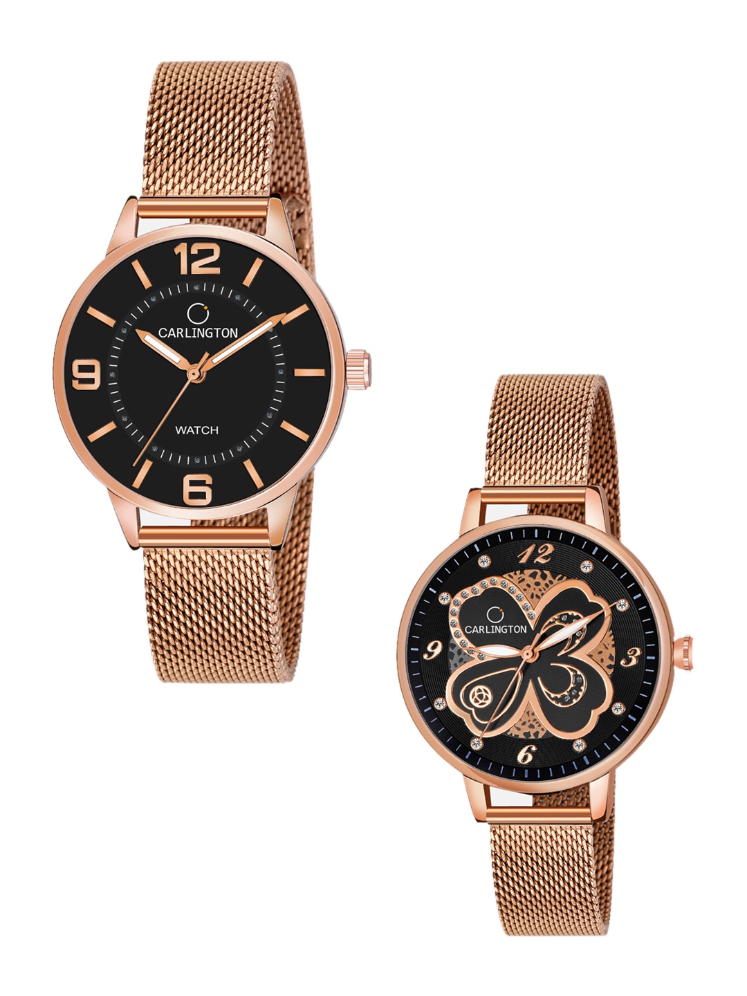 

CARLINGTON Women Multicoloured Dial & Multicoloured Stainless Steel Bracelet Style Straps Analogue Watch, Multi