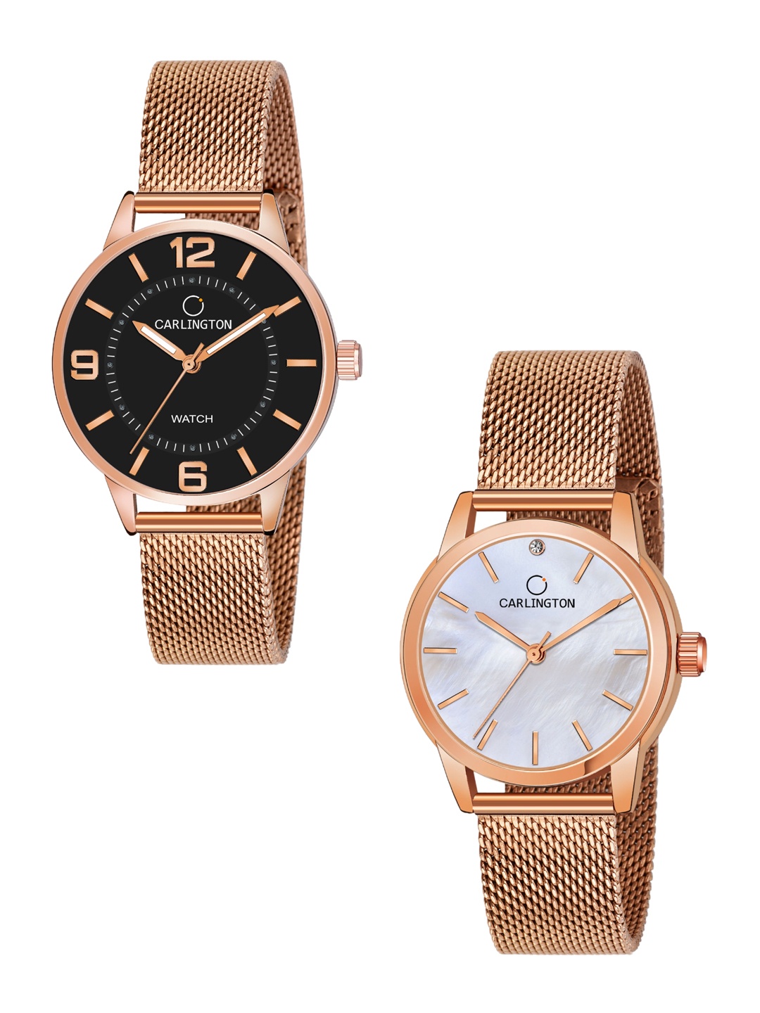 

CARLINGTON Women Multicoloured Dial & Multicoloured Stainless Steel Bracelet Style Straps Analogue Watch, Multi