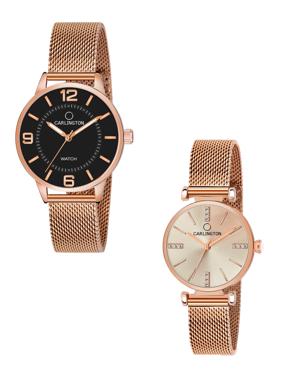 

CARLINGTON Women Multicoloured Dial & Multicoloured Stainless Steel Bracelet Style Straps Analogue Watch, Multi