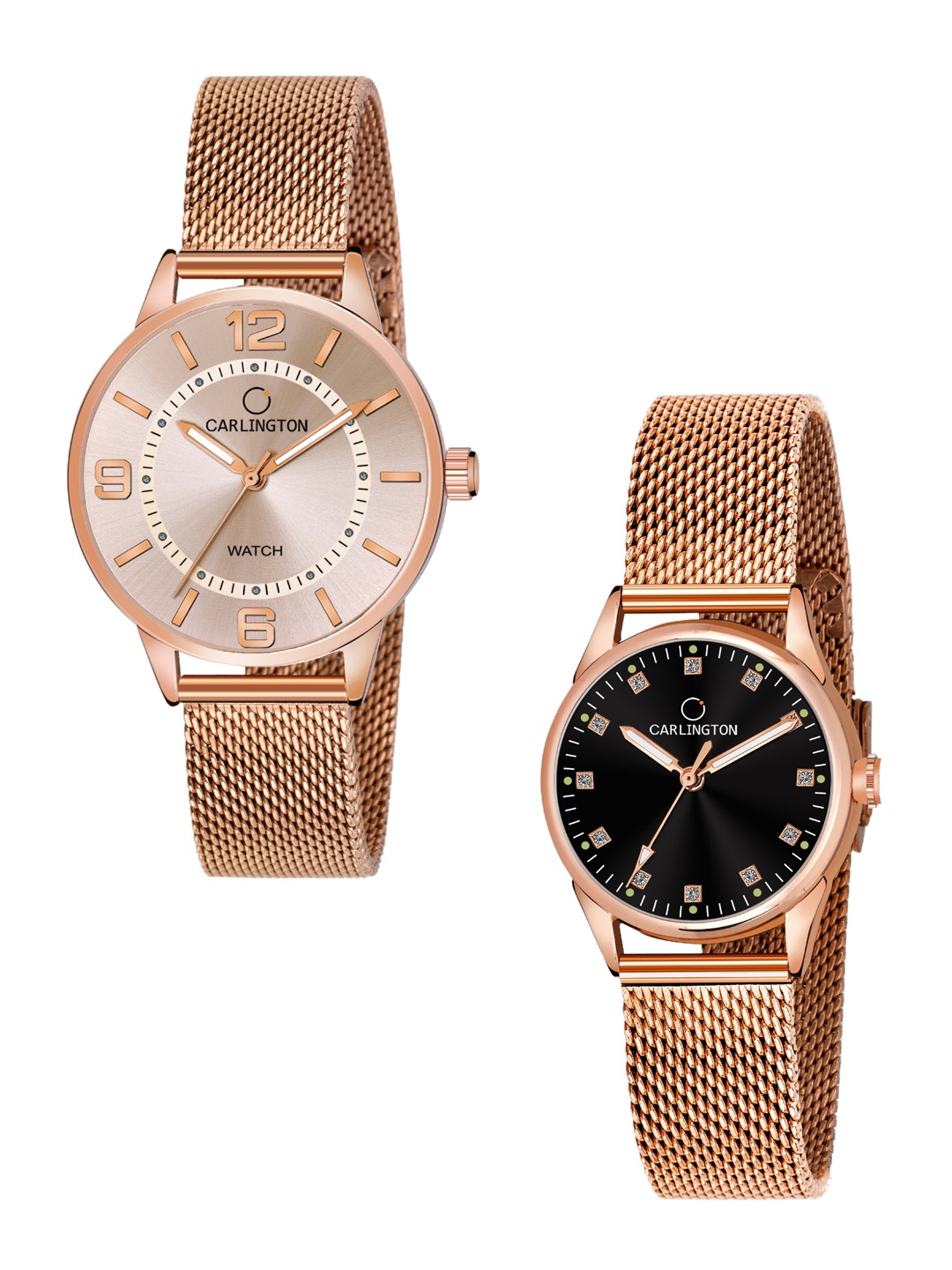 

CARLINGTON Women Multicoloured Dial & Multicoloured Stainless Steel Bracelet Style Straps Analogue Watch, Multi