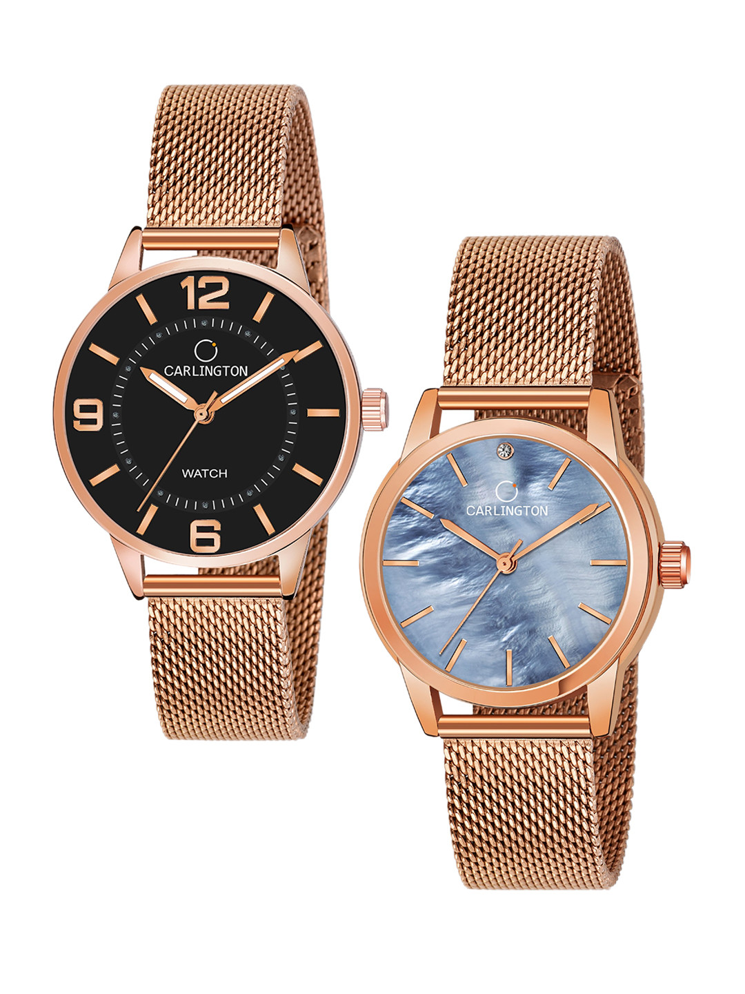 

CARLINGTON Women Multicoloured Dial & Multicoloured Stainless Steel Bracelet Style Straps Analogue Watch, Multi
