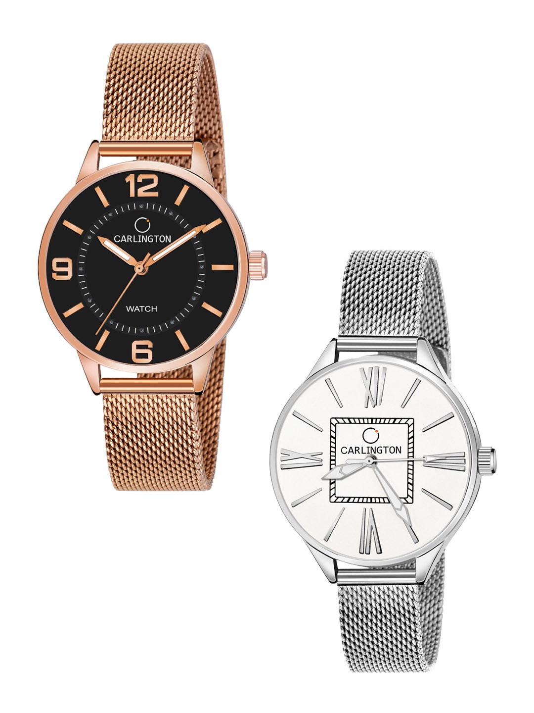

CARLINGTON Women Multicoloured Dial & Multicoloured Stainless Steel Bracelet Style Straps Analogue Watch, Multi