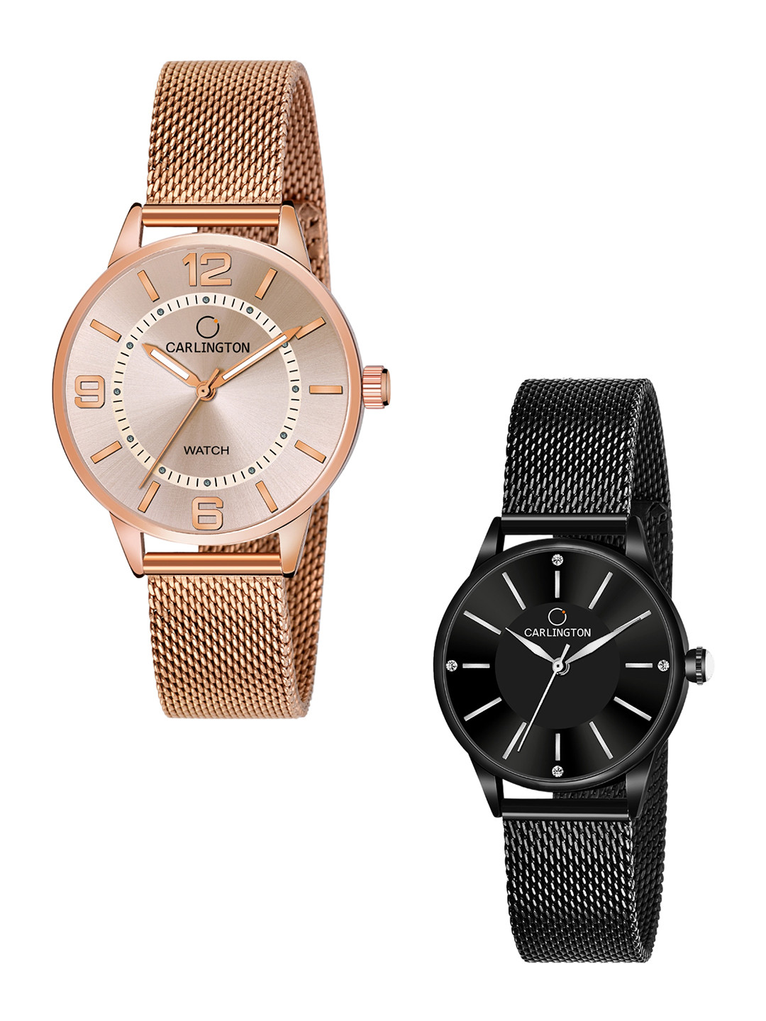 

CARLINGTON Women Multicoloured Dial & Multicoloured Stainless Steel Bracelet Style Straps Analogue Watch, Multi