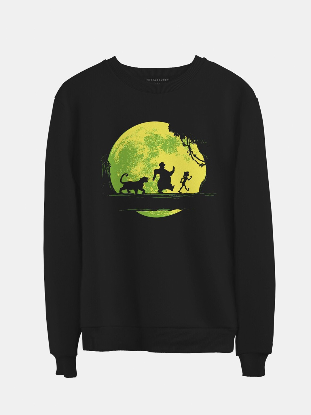 

THREADCURRY Unisex Kids Black Printed Sweatshirt