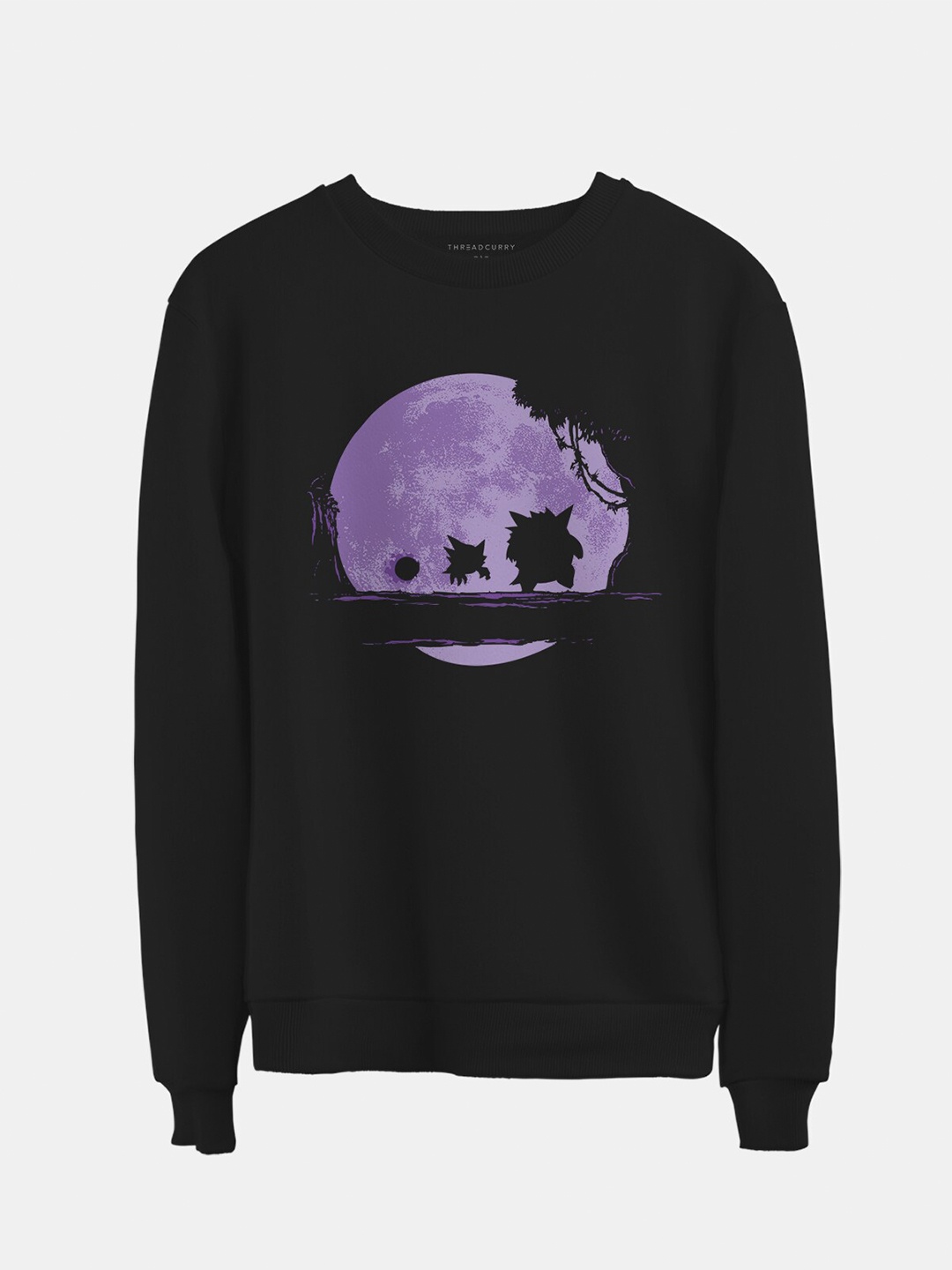 

THREADCURRY Unisex Kids Black Printed Sweatshirt