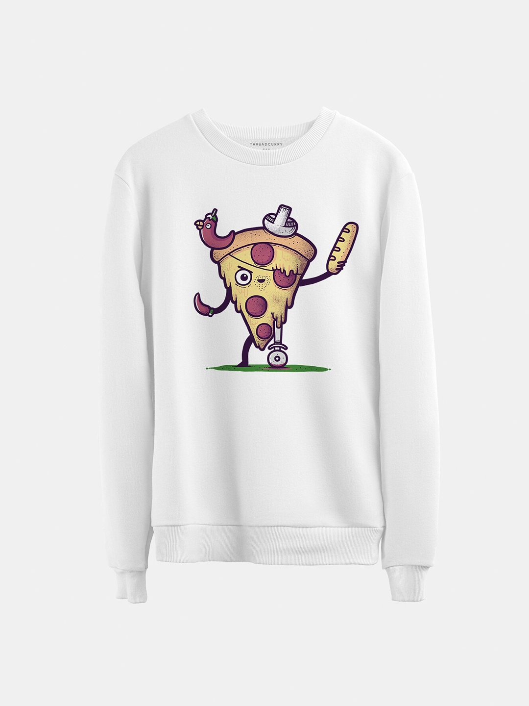

THREADCURRY Unisex Kids White Printed Sweatshirt