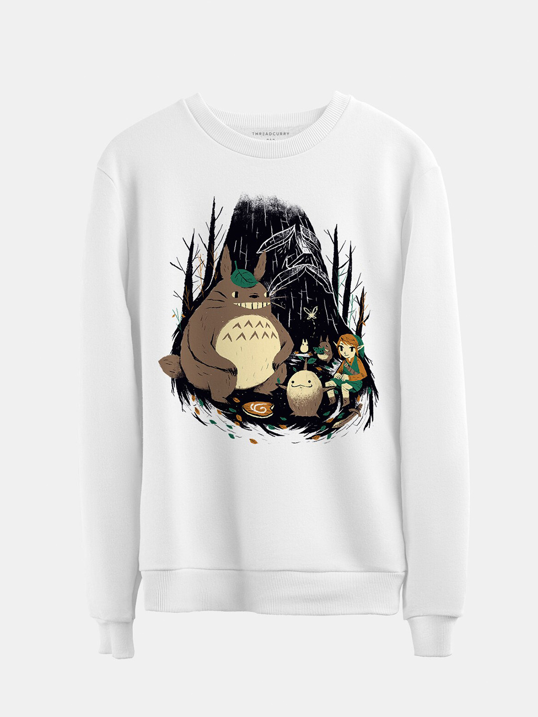 

THREADCURRY Unisex Kids White Printed Sweatshirt