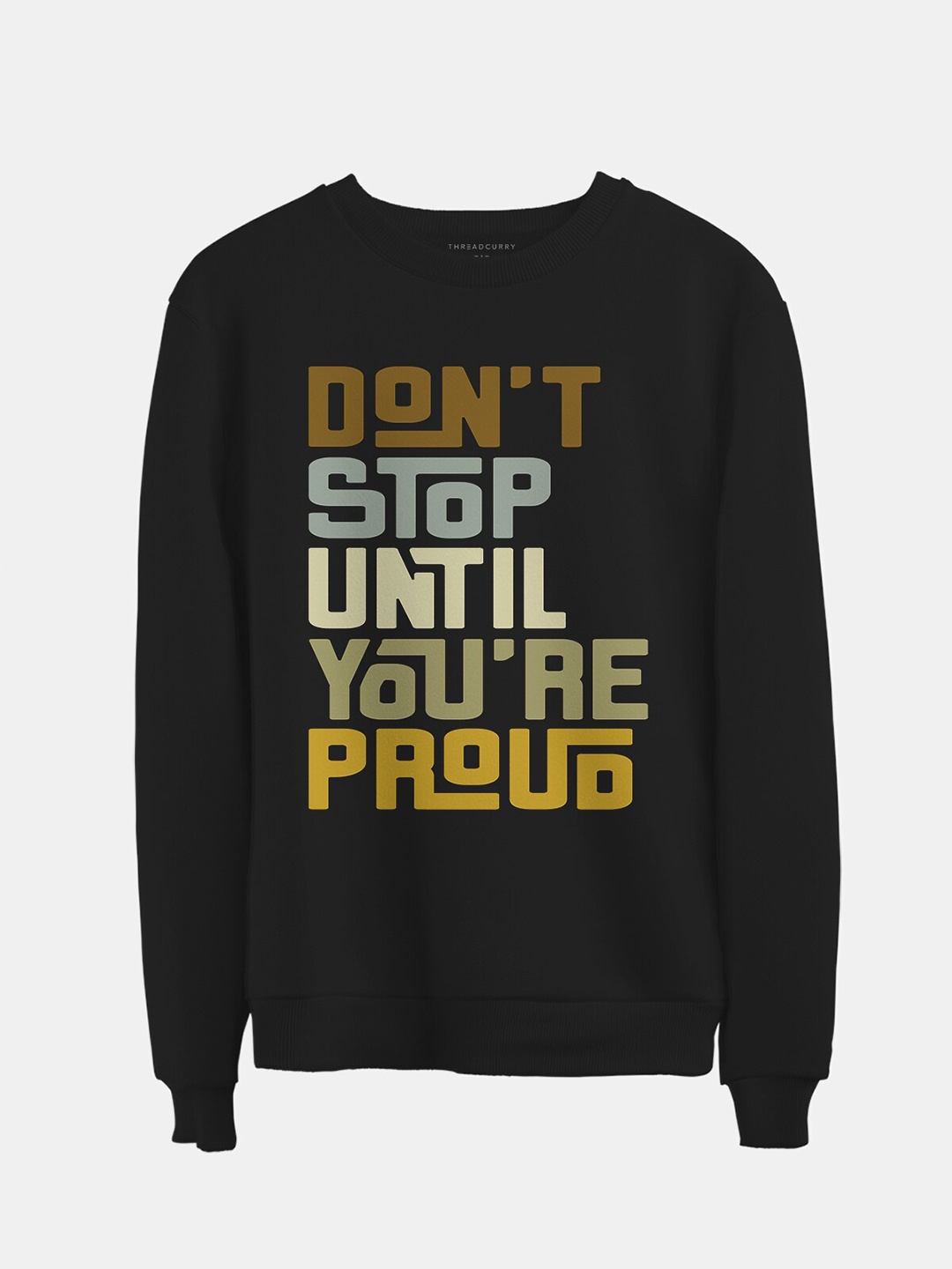 

THREADCURRY Unisex Kids Black Printed Sweatshirt