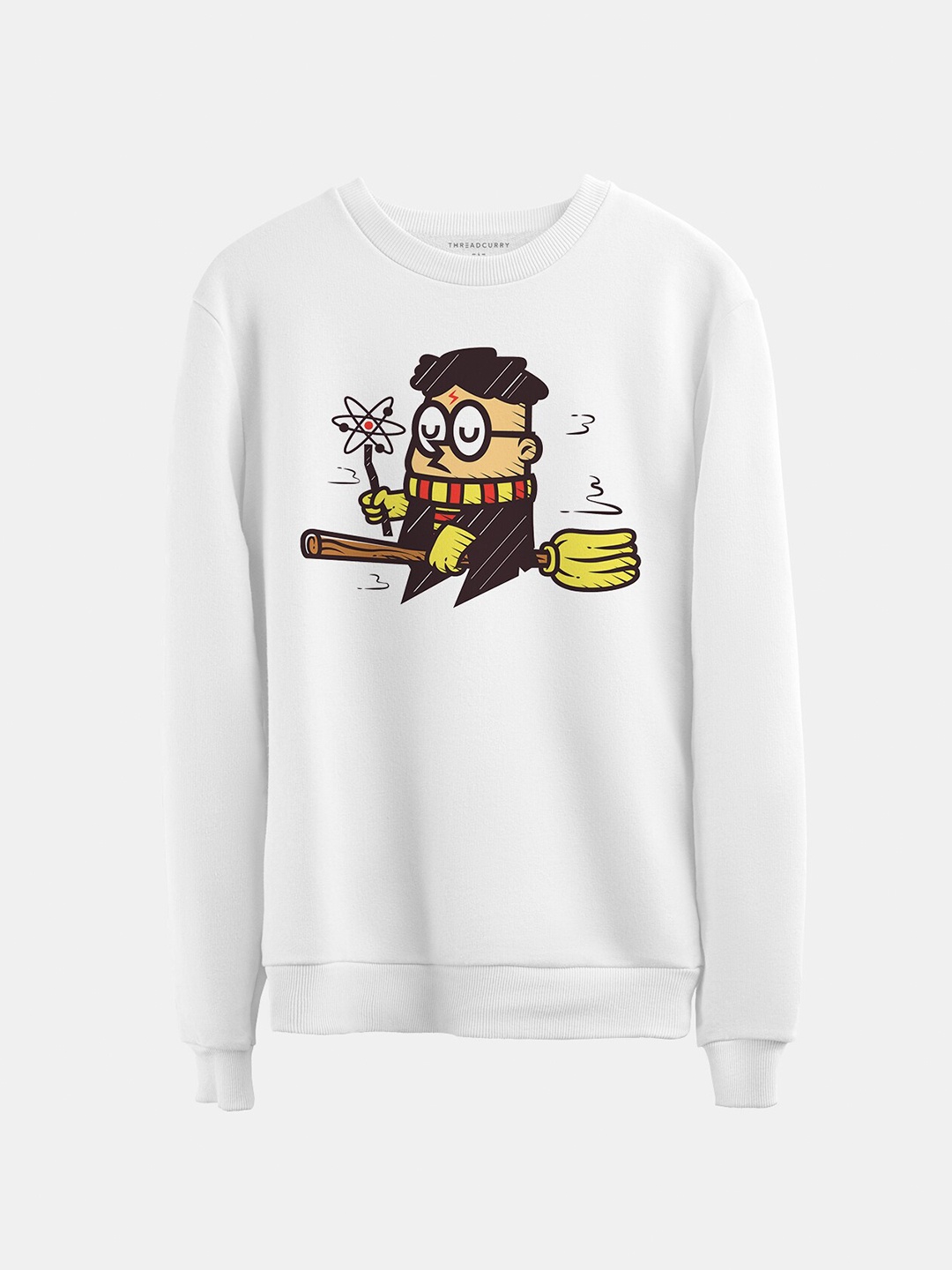

THREADCURRY Unisex Kids White Printed Sweatshirt