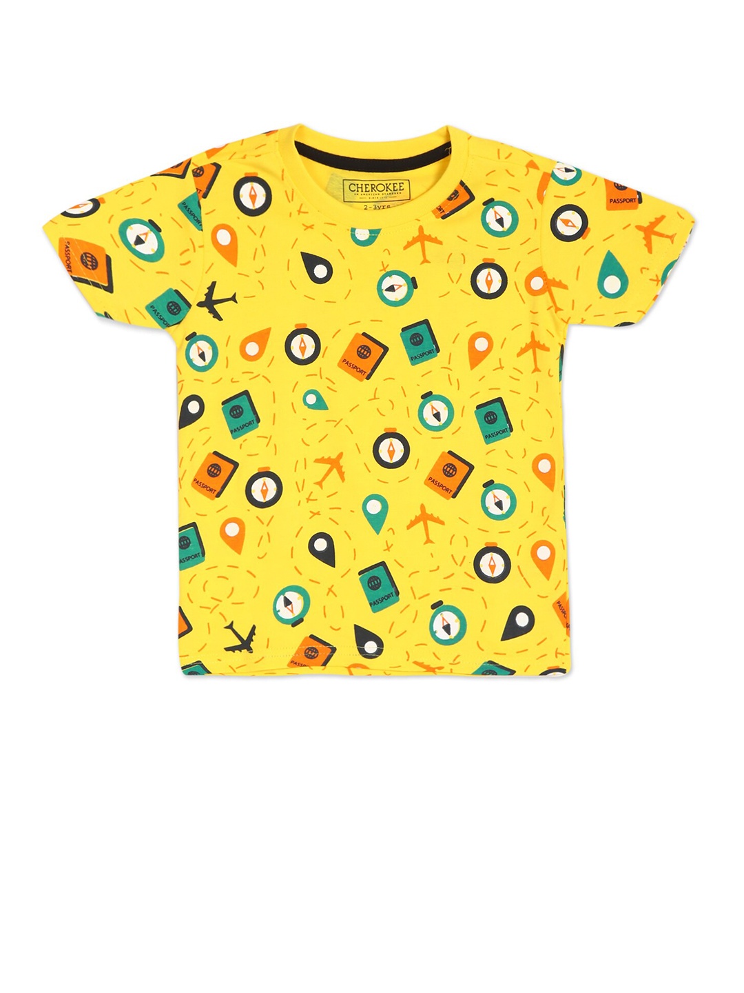 

Cherokee Boys Yellow Printed T-shirt