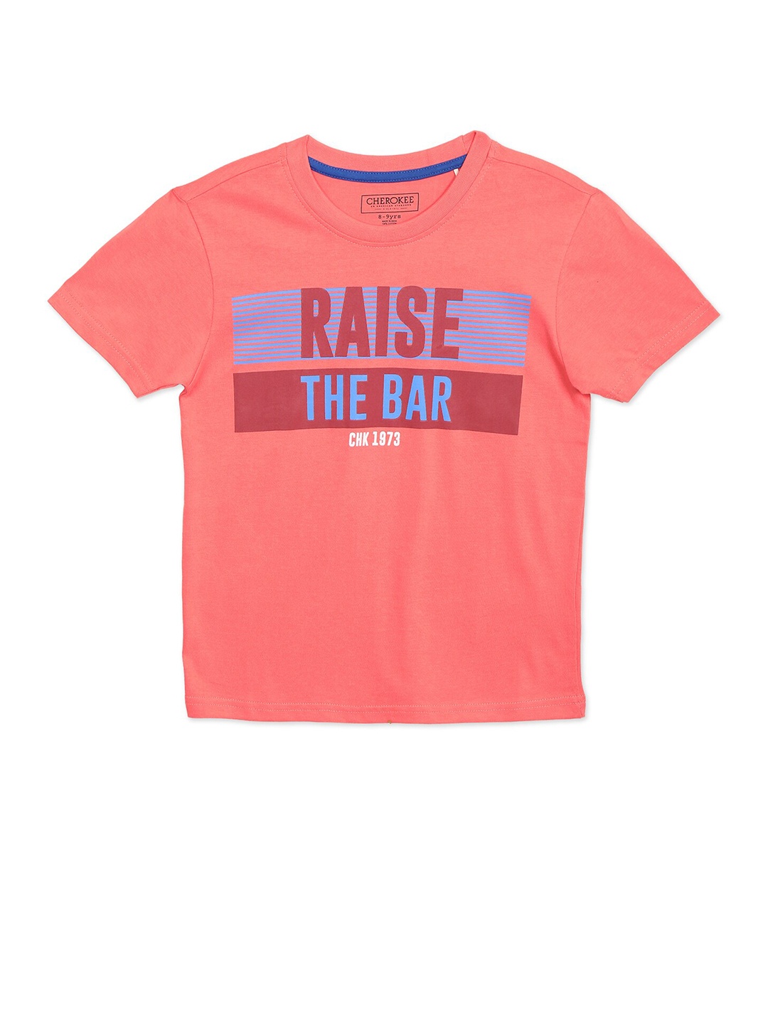 

Cherokee Boys Coral Typography Printed T-shirt