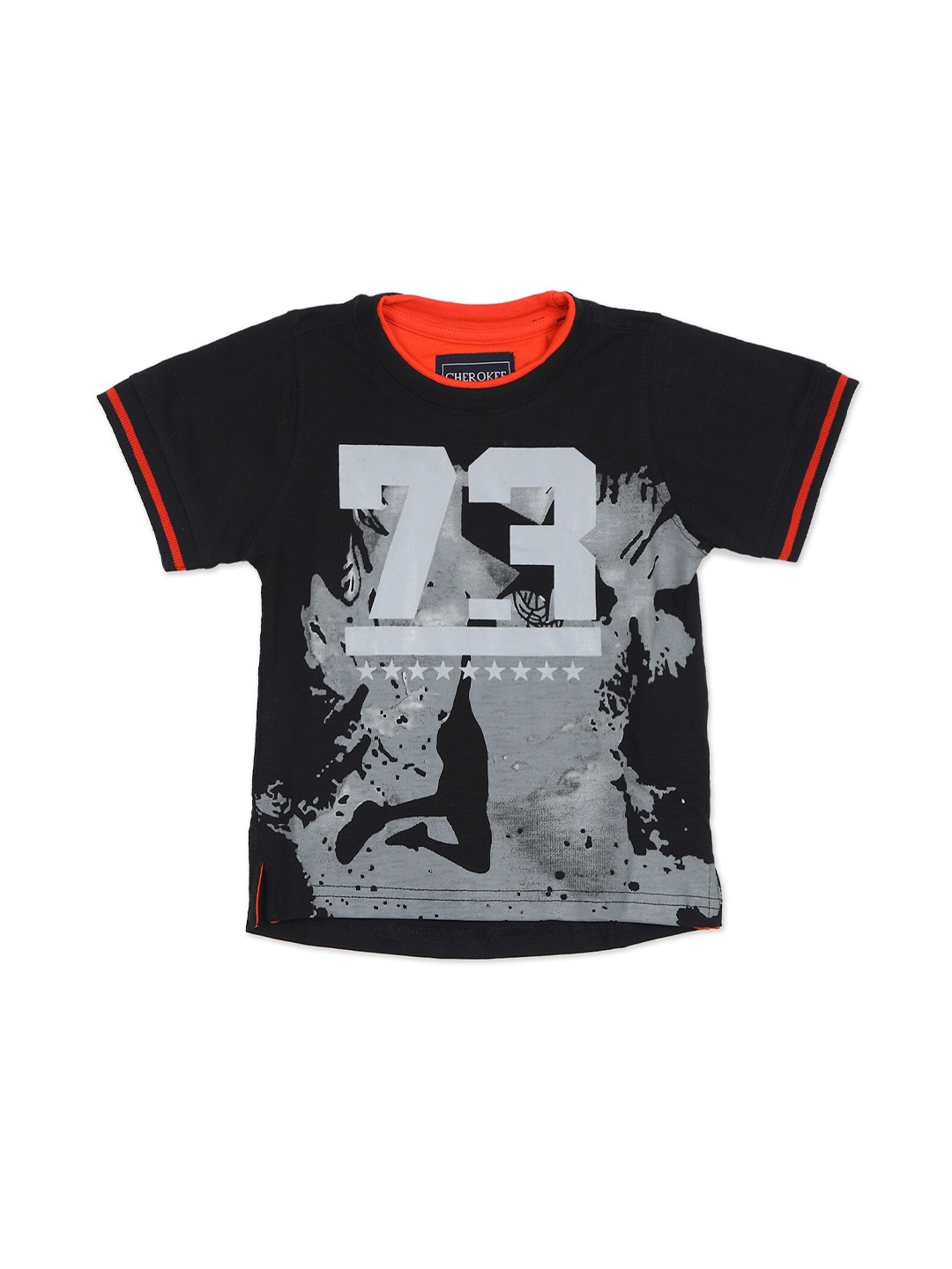 

Cherokee Boys Black & Grey Printed T-shirt