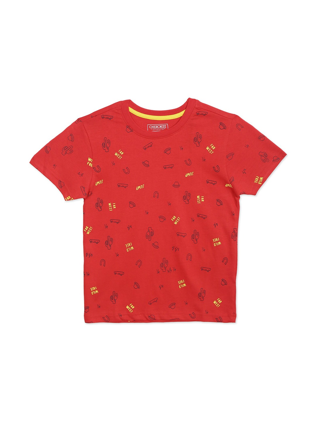 

Cherokee Boys Red Printed T-shirt